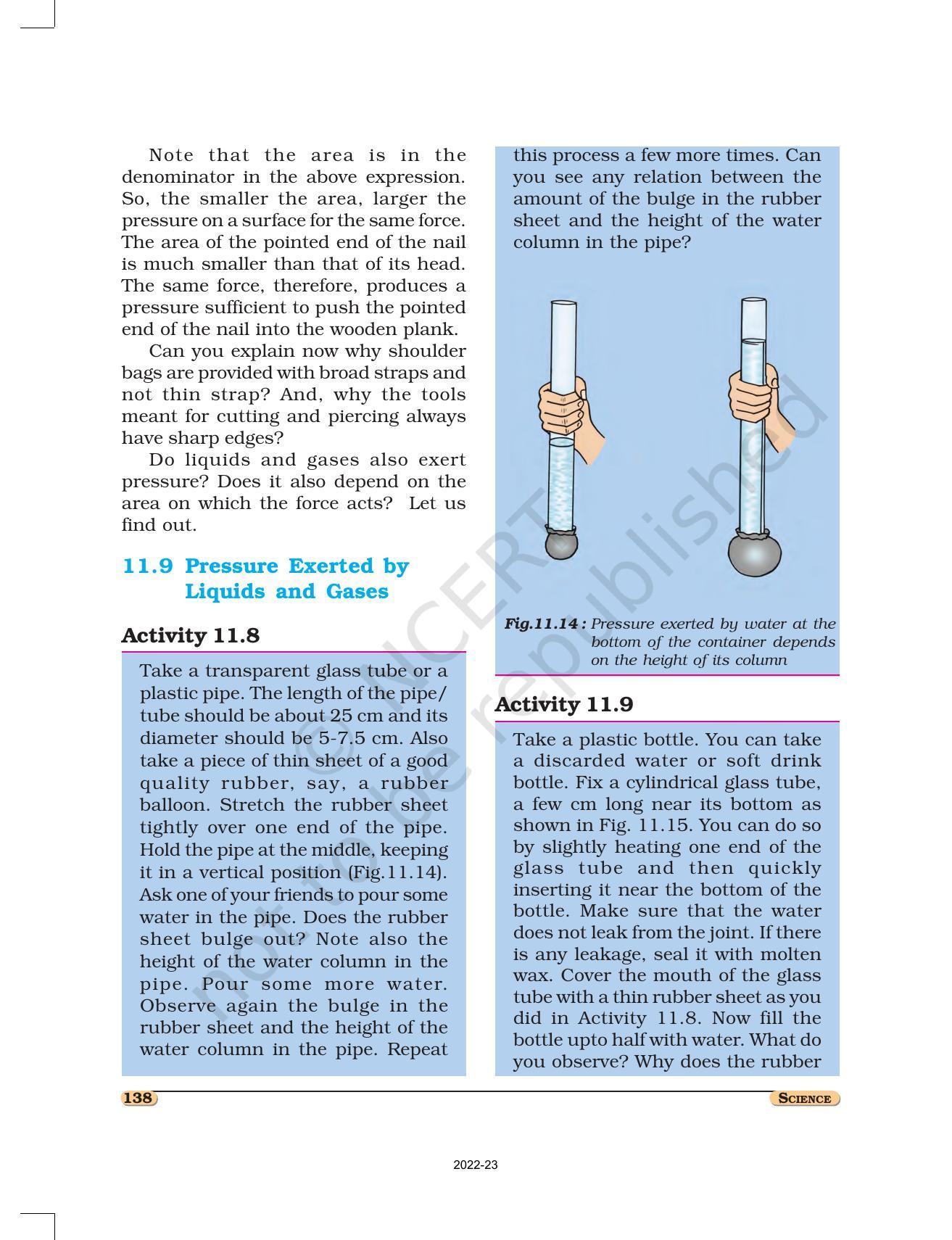 NCERT Book for Class 8 Science Chapter 11 Force and Pressure - Page 12
