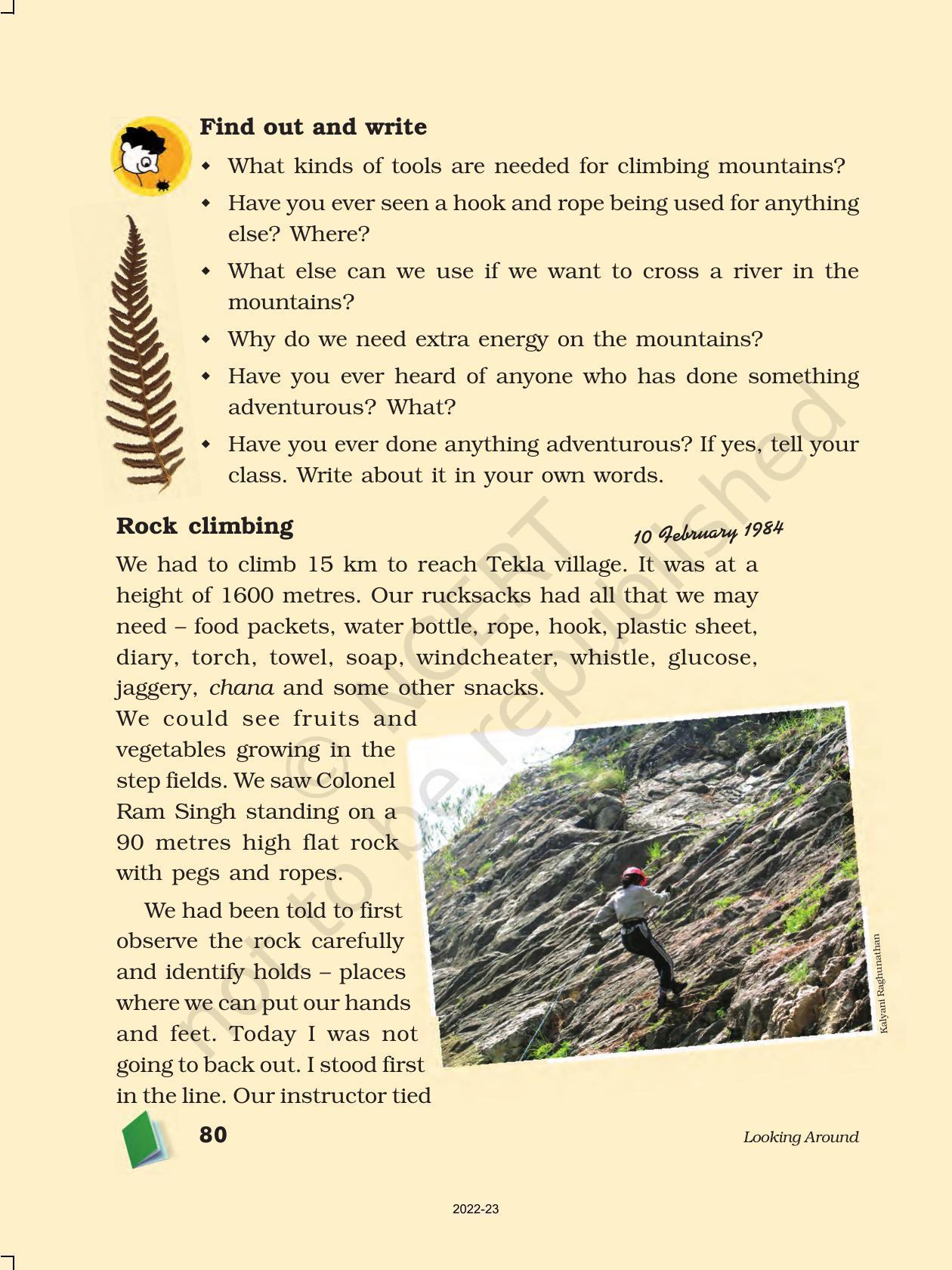 NCERT Book for Class 5 EVS Chapter 9 Up You Go! - Page 5