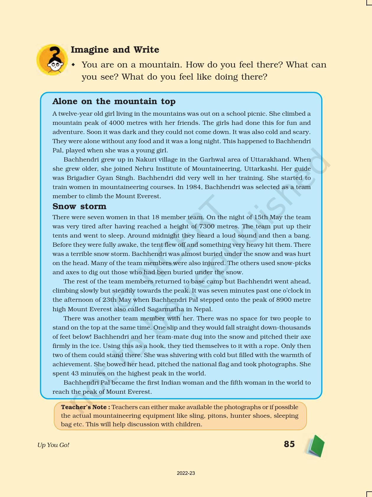 NCERT Book for Class 5 EVS Chapter 9 Up You Go! - Page 10