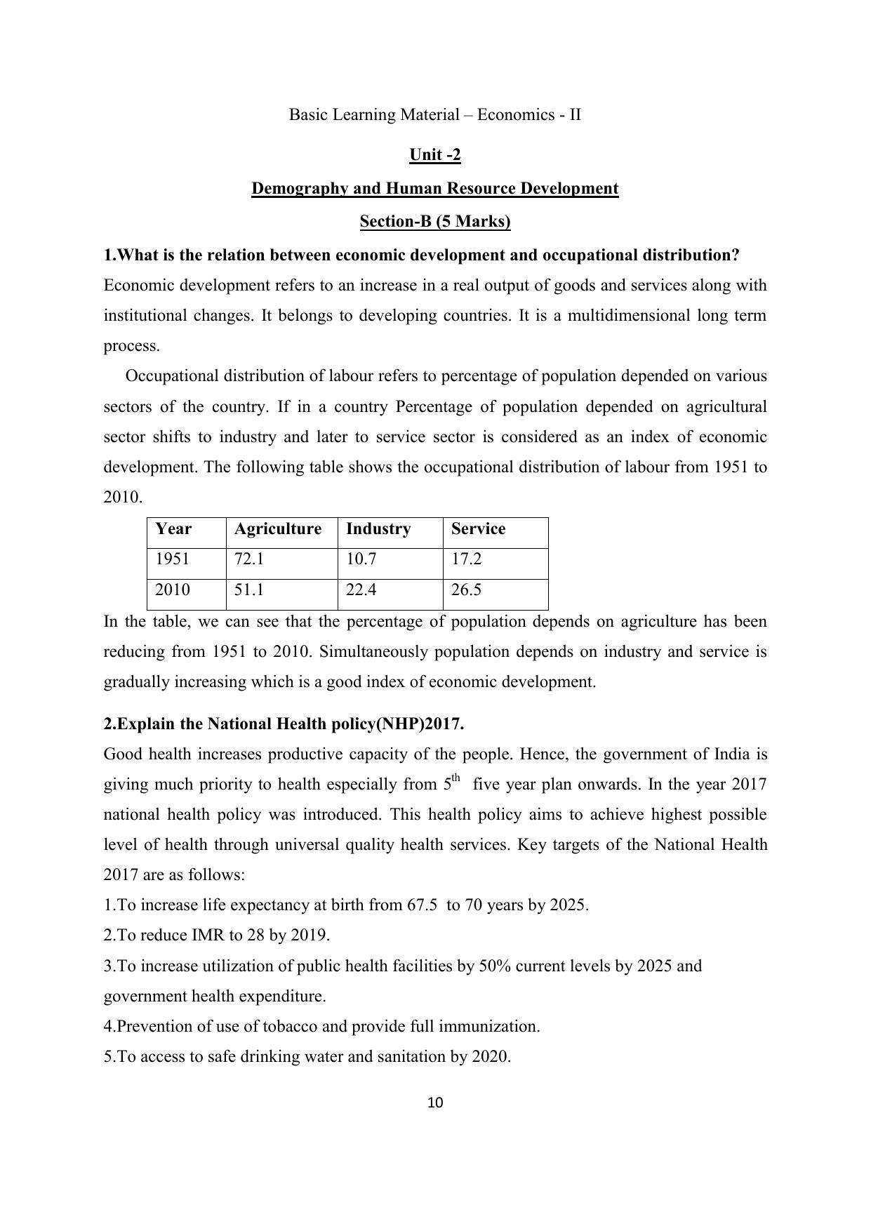 TS SCERT Inter 2nd Year Economics II yr EM Path 1 (Telugu Medium) Text Book - Page 11