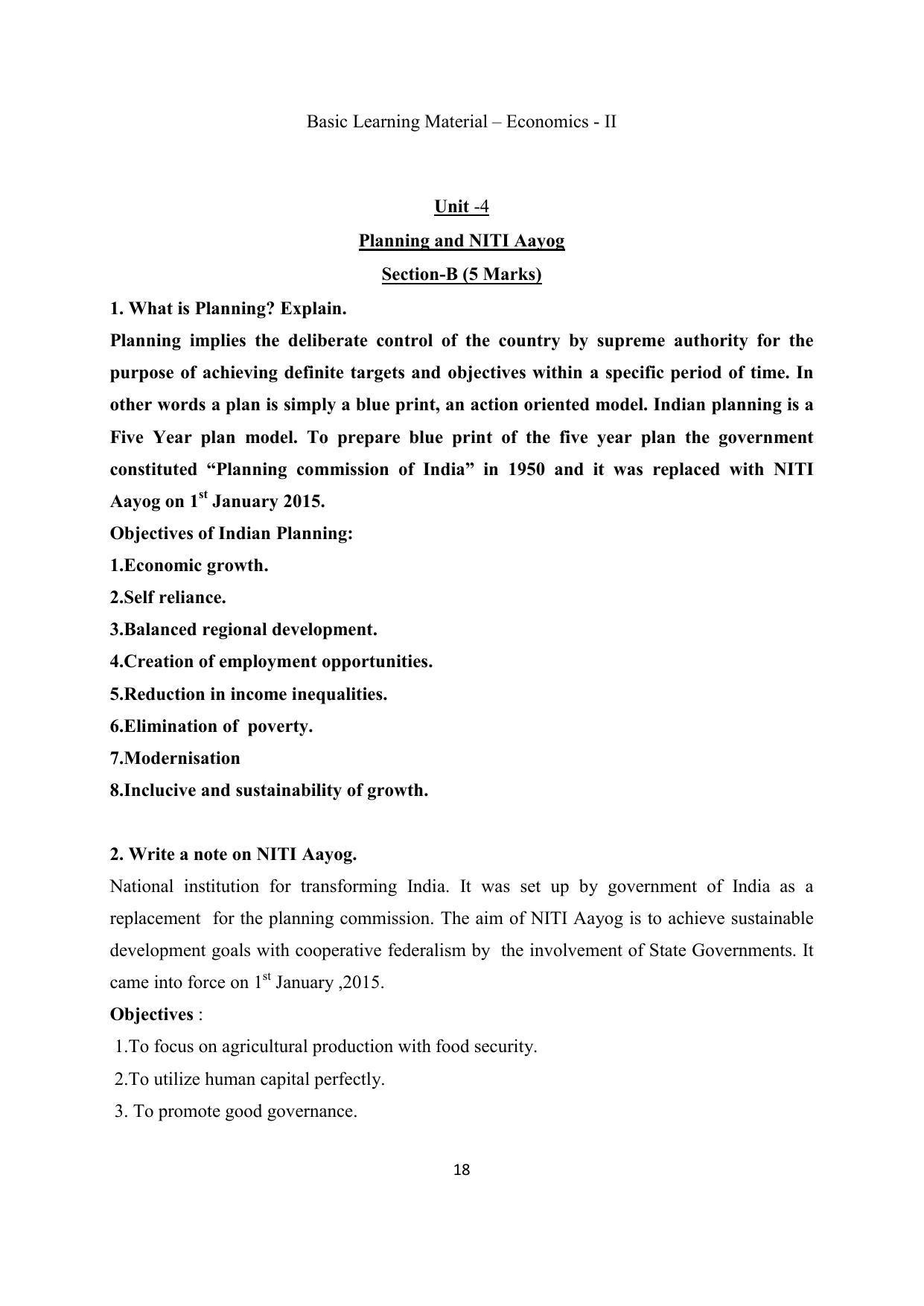 TS SCERT Inter 2nd Year Economics II yr EM Path 1 (Telugu Medium) Text Book - Page 19