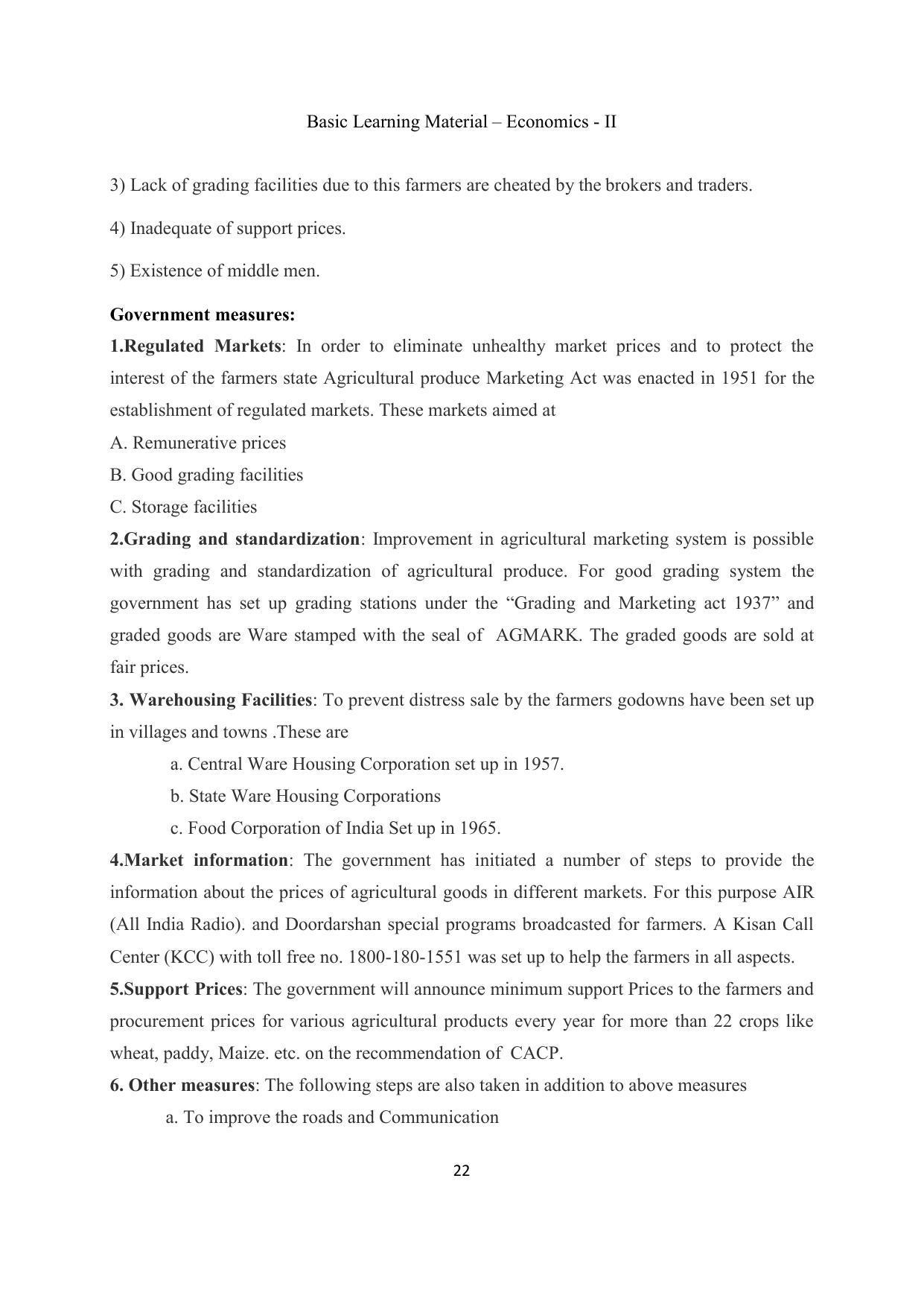 TS SCERT Inter 2nd Year Economics II yr EM Path 1 (Telugu Medium) Text Book - Page 23