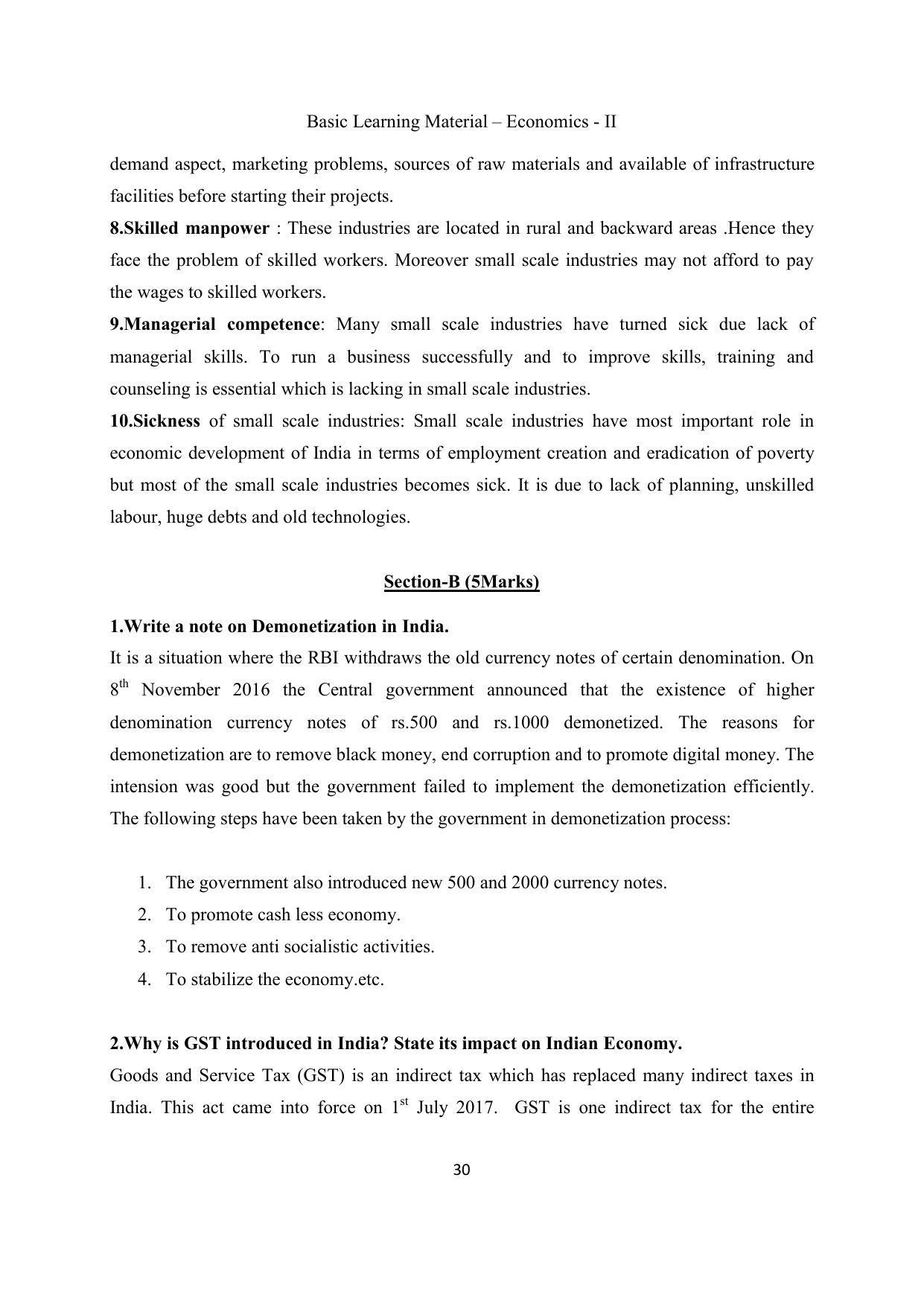 TS SCERT Inter 2nd Year Economics II yr EM Path 1 (Telugu Medium) Text Book - Page 31