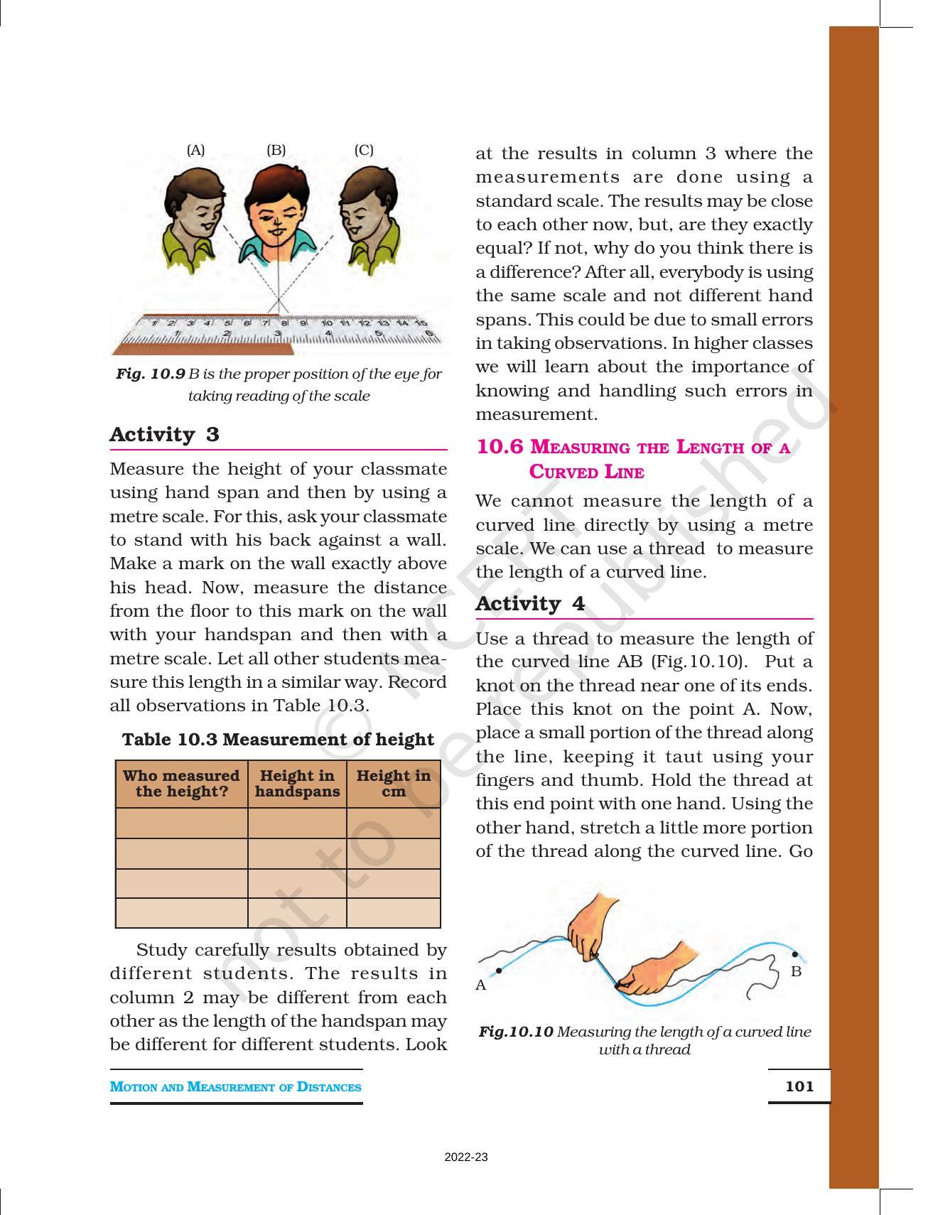 NCERT Book for Class 6 Science: Chapter 10-Motion and Measurement of Distances - Page 7