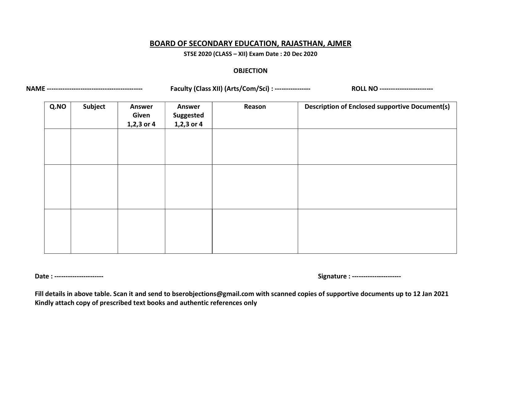 Rajasthan STSE 2020 Class 10 Answer Key - Page 5