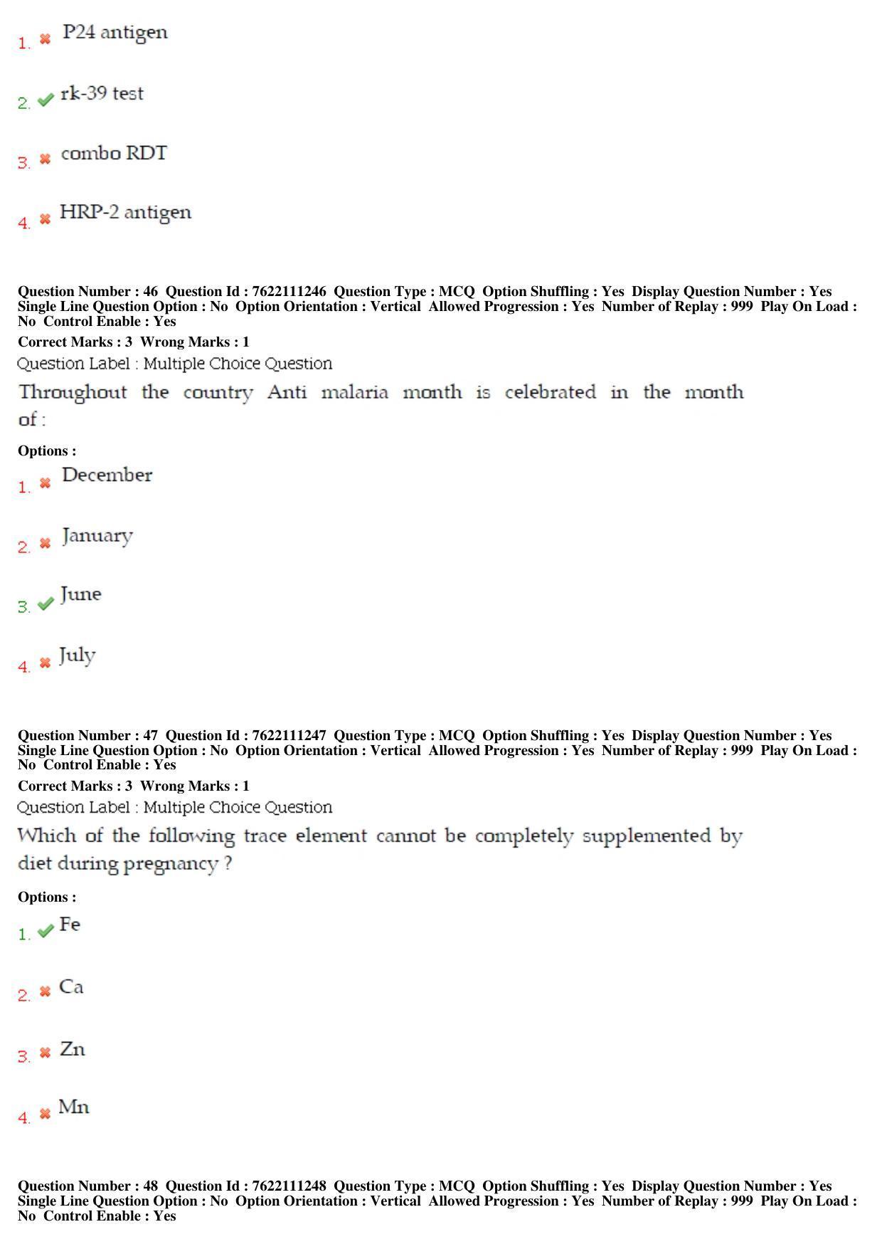 BHU RET Community Medicine 2019 Question Paper  - Page 24