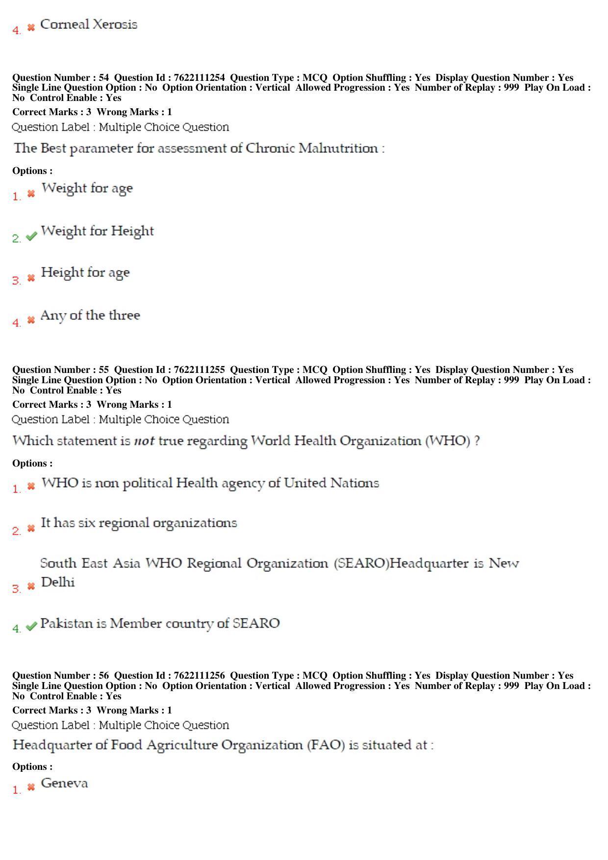 BHU RET Community Medicine 2019 Question Paper  - Page 27