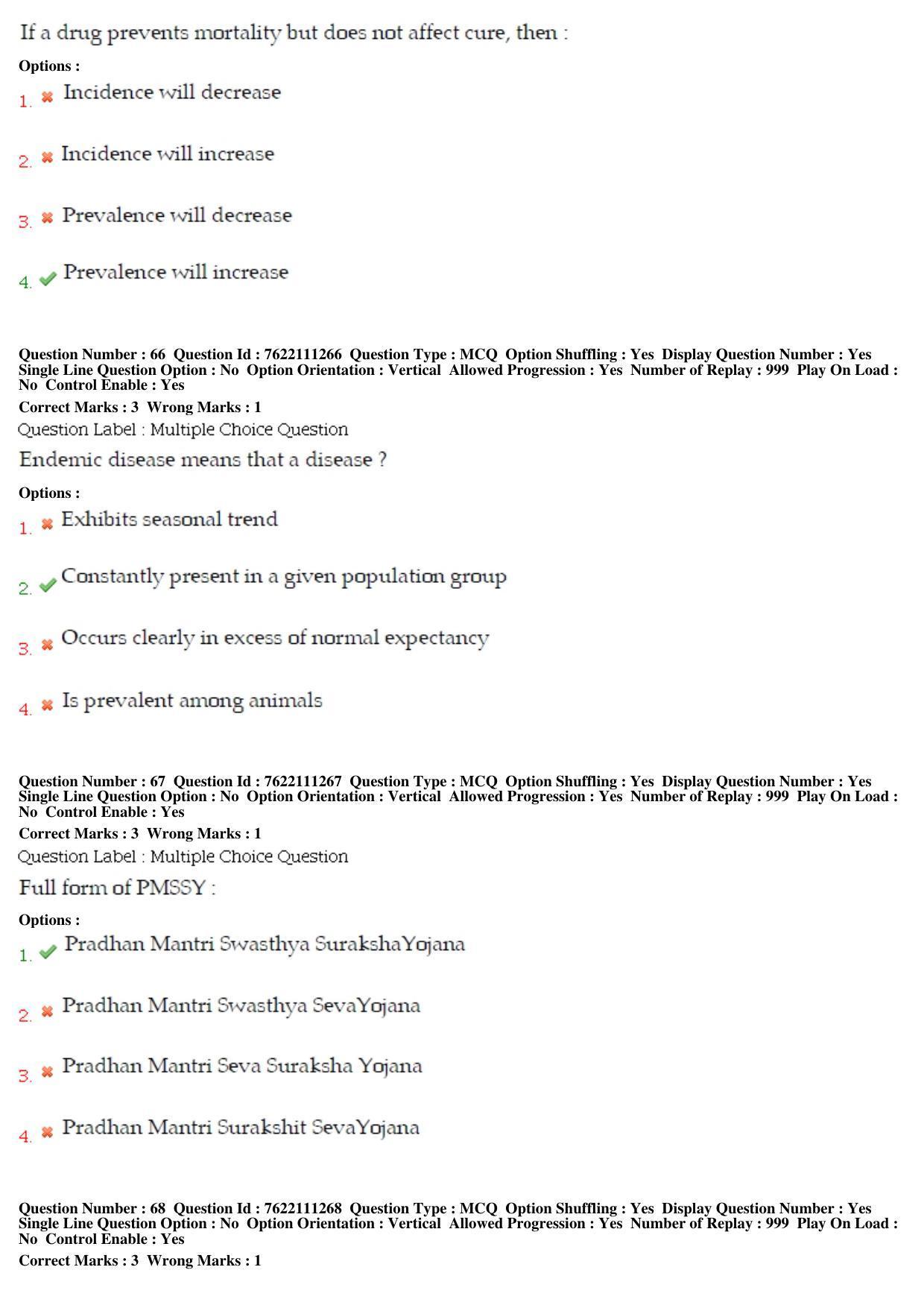 BHU RET Community Medicine 2019 Question Paper  - Page 31