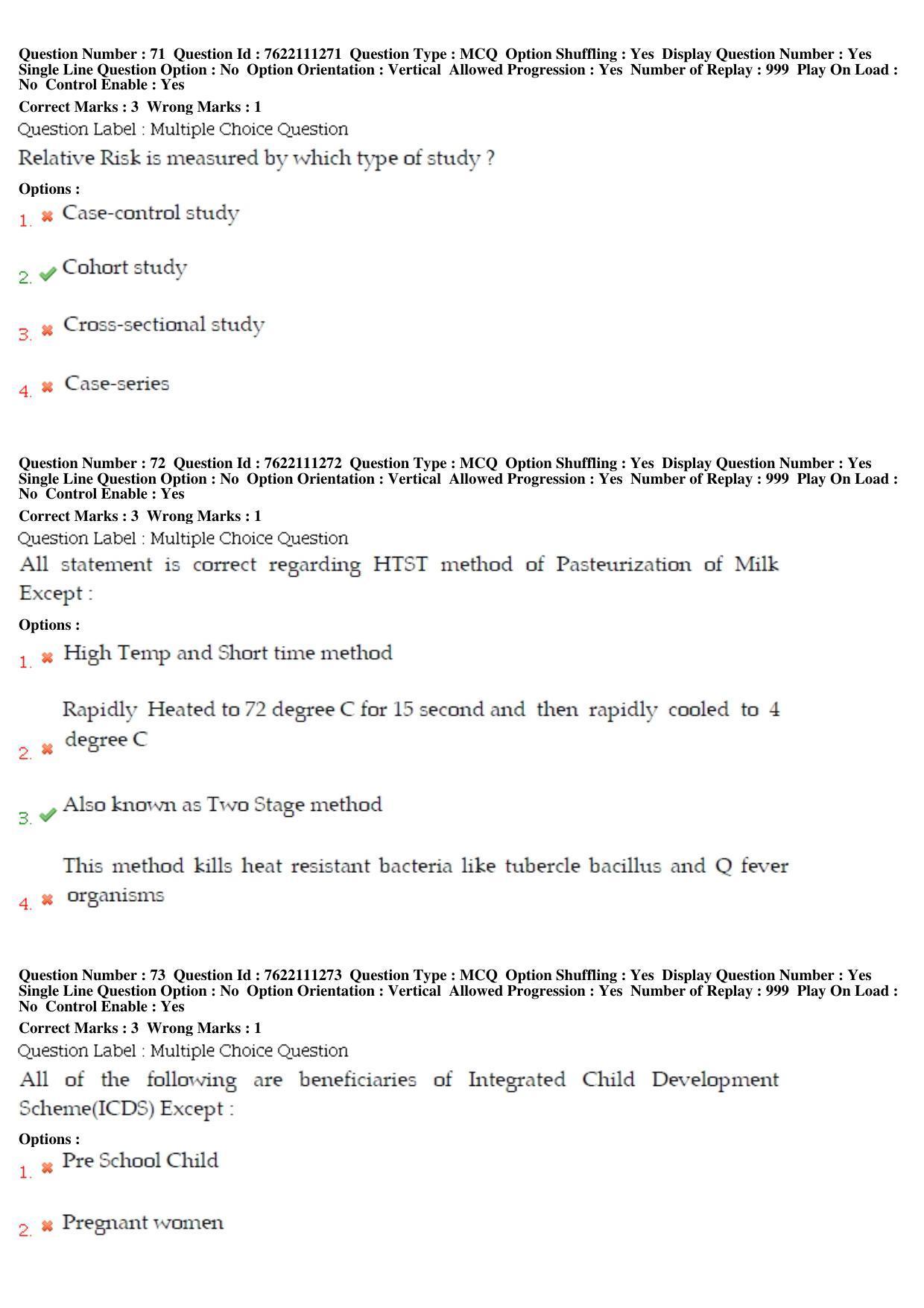BHU RET Community Medicine 2019 Question Paper  - Page 33