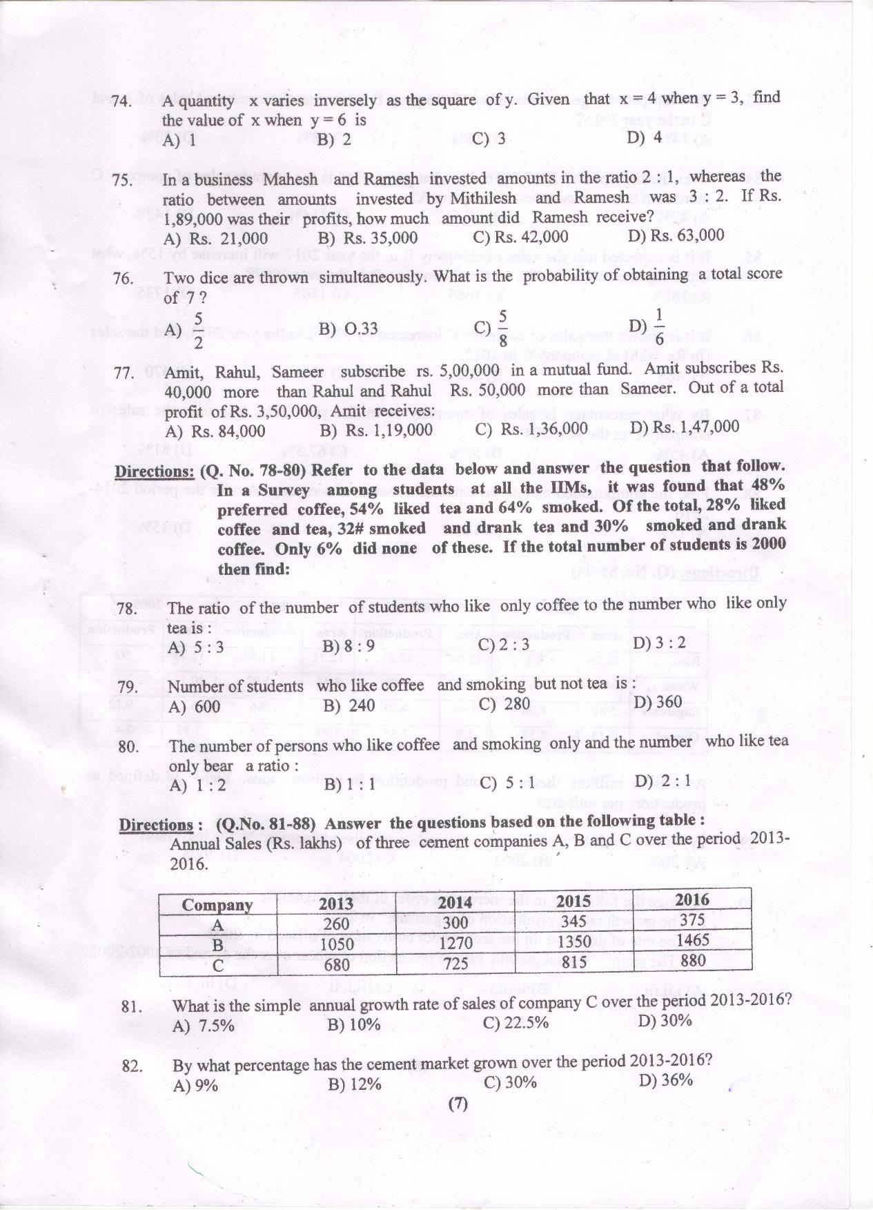 PU MET 2018 Question Booklet with Key - Page 8