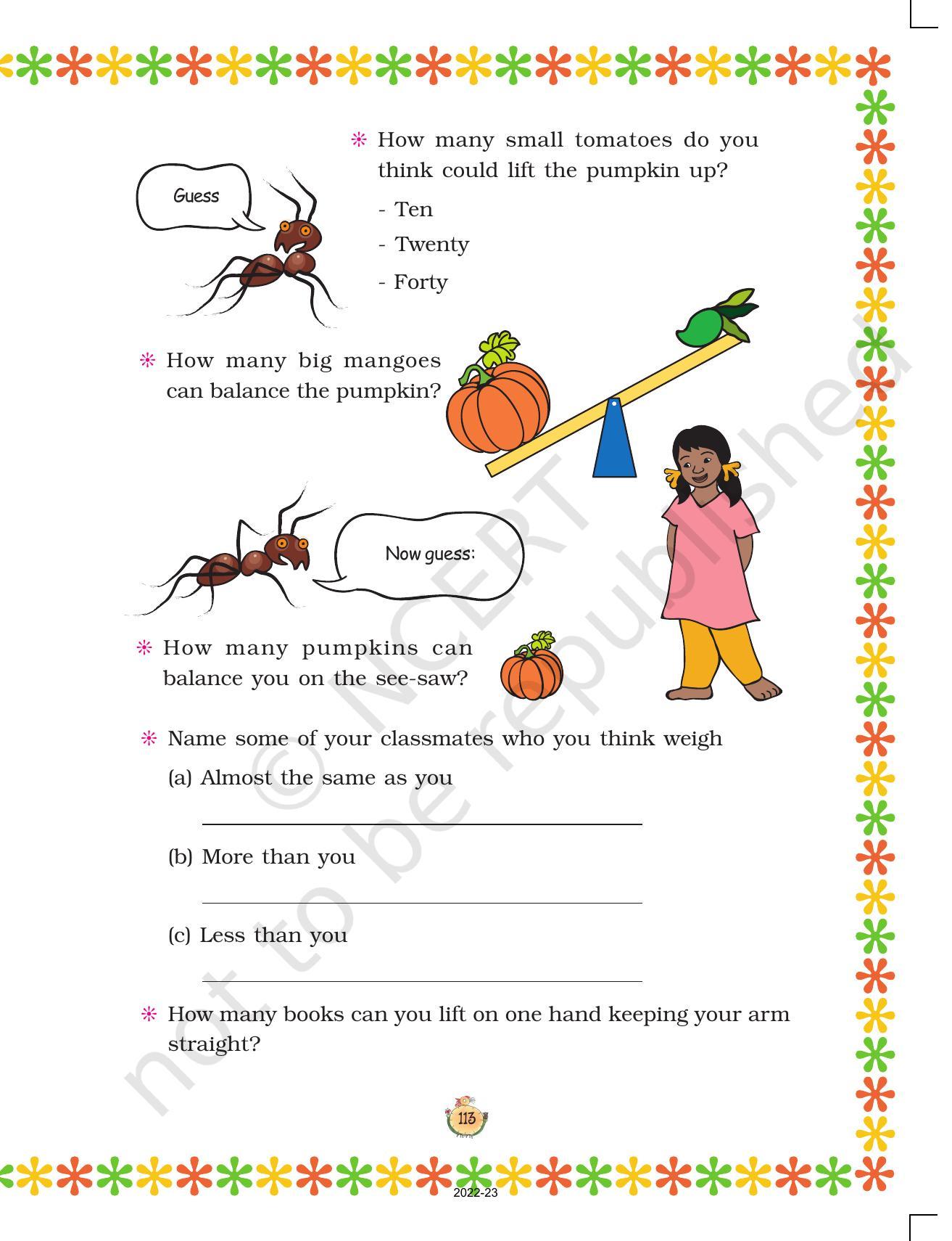 NCERT Book for Class 3 Maths Chapter 8-Who is Heavier? - Page 3