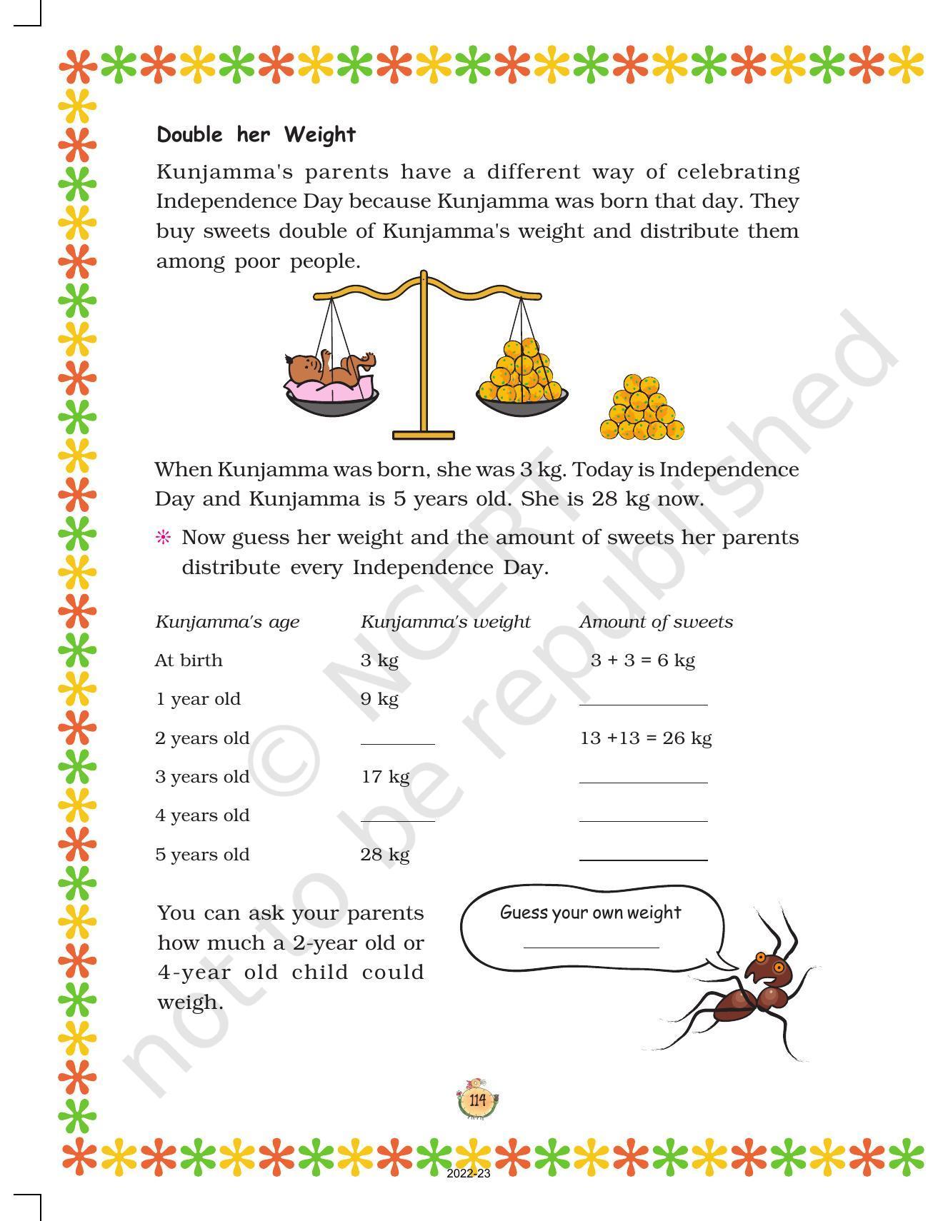 NCERT Book for Class 3 Maths Chapter 8-Who is Heavier? - Page 4