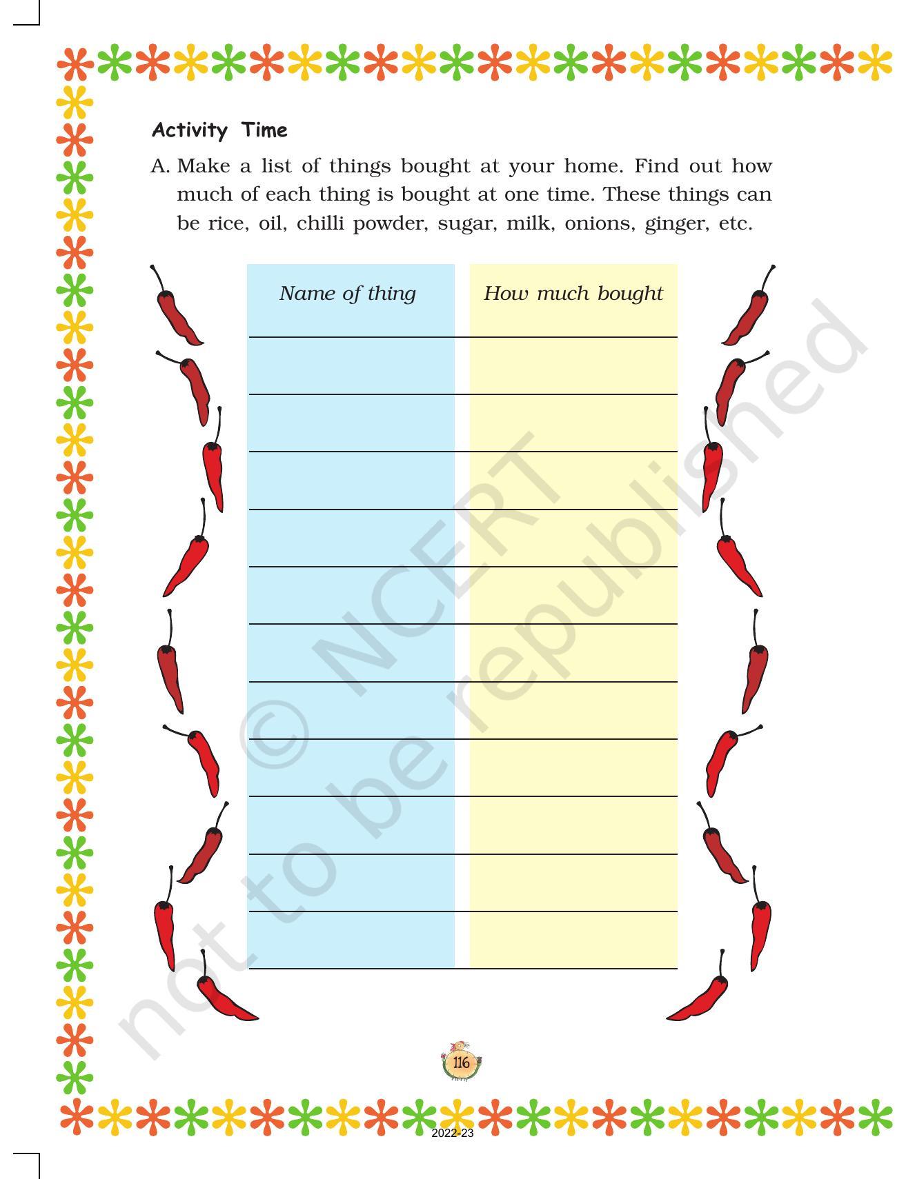 NCERT Book for Class 3 Maths Chapter 8-Who is Heavier? - Page 6