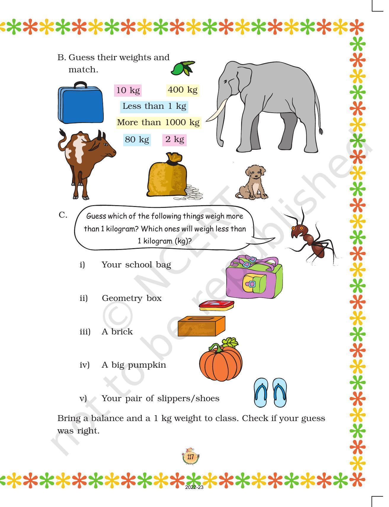 NCERT Book for Class 3 Maths Chapter 8-Who is Heavier? - Page 7