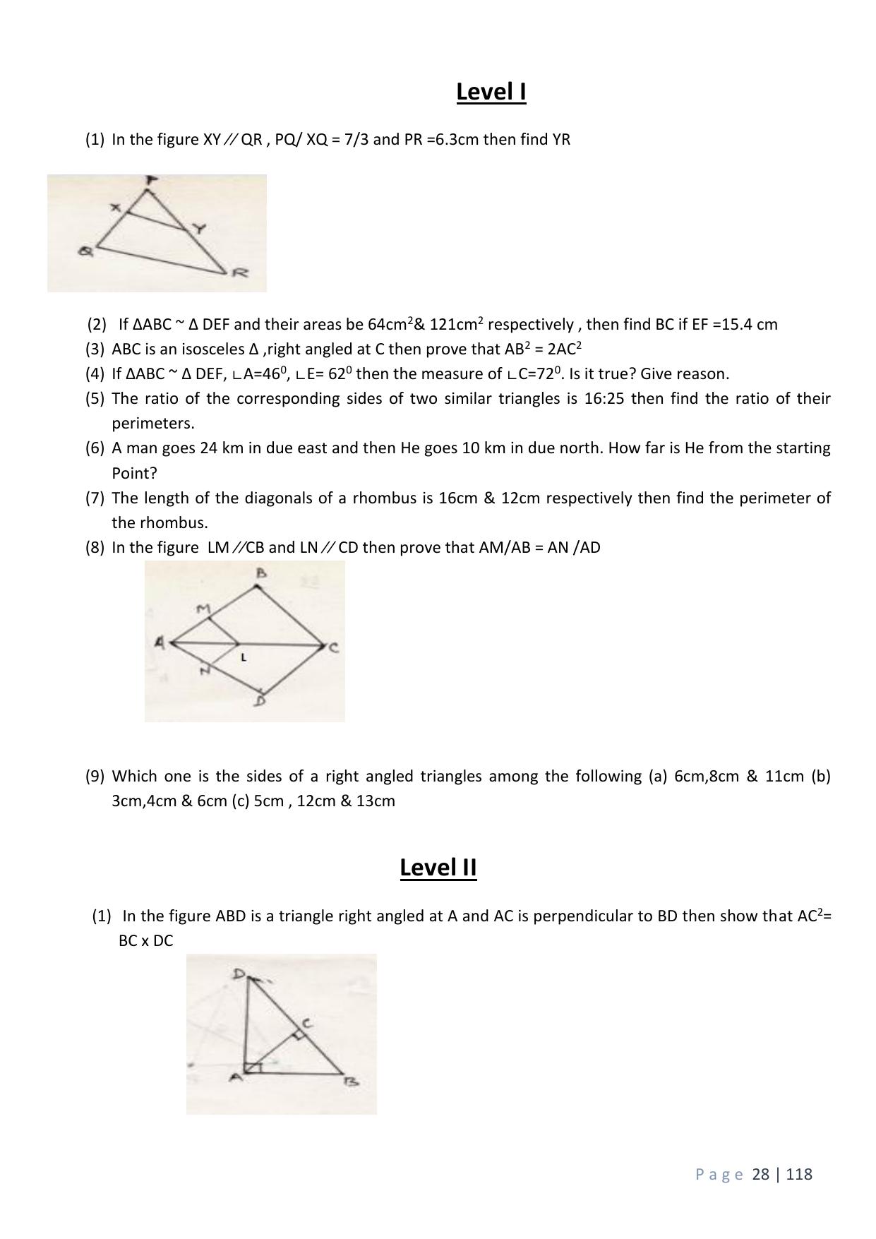 CBSE Worksheets for Class 10 Maths Triangles Assignment 5 - Page 2