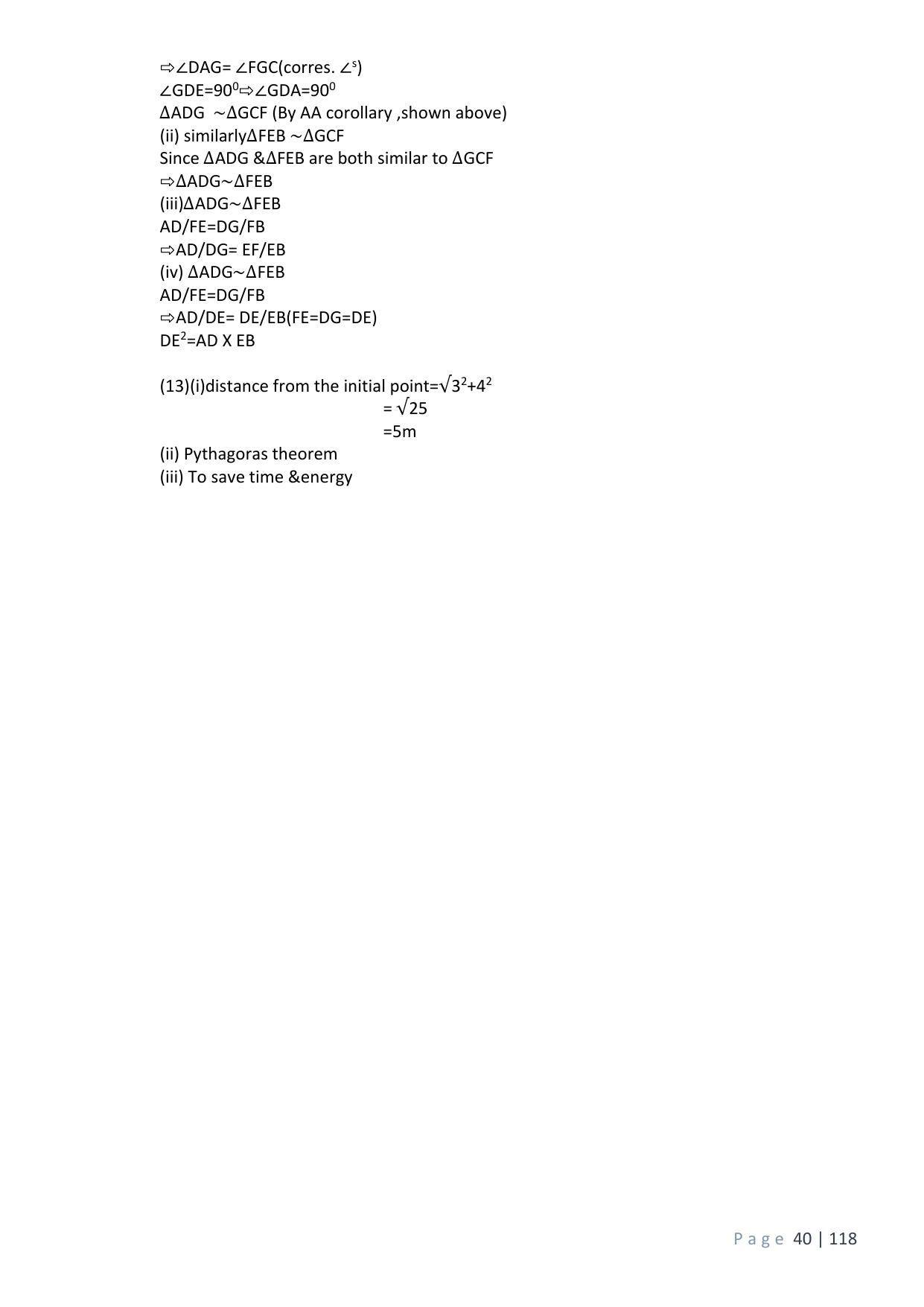 CBSE Worksheets for Class 10 Maths Triangles Assignment 5 - Page 14