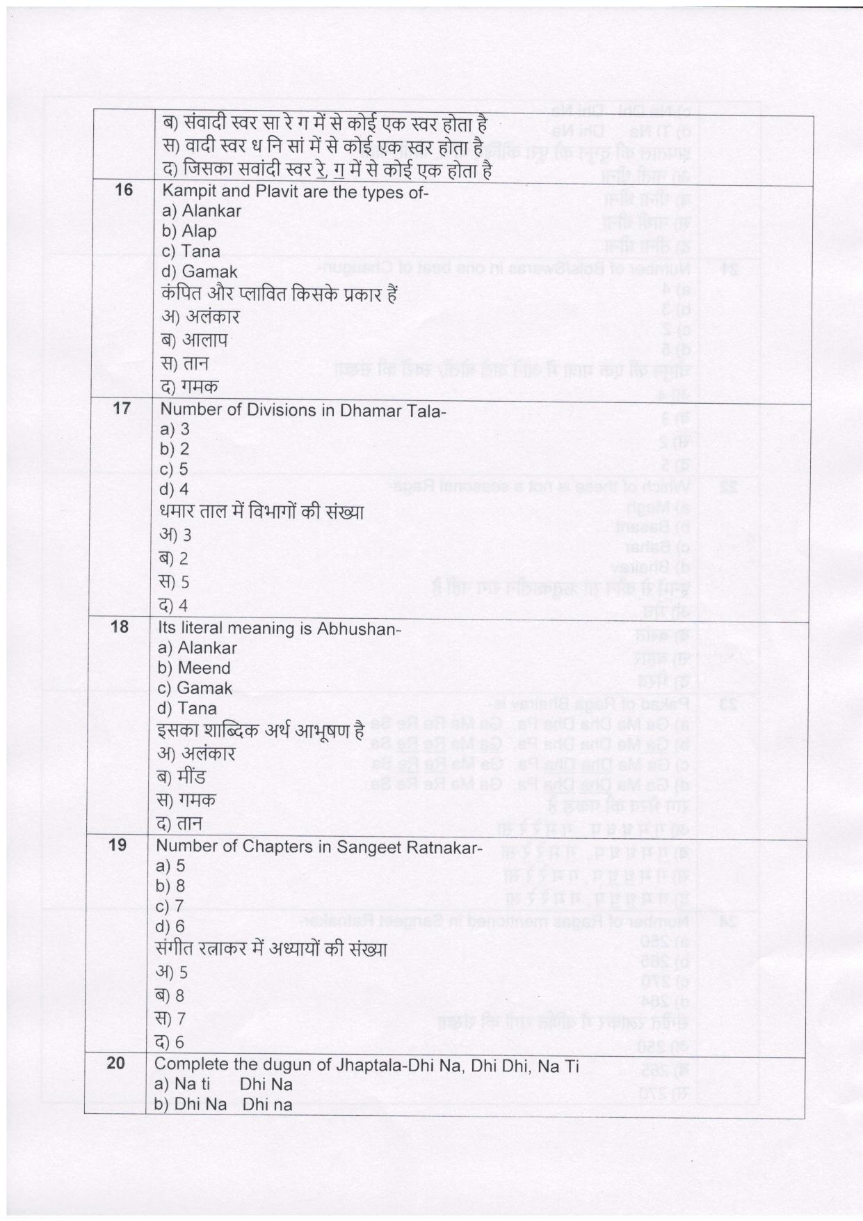 CBSE Class 12th Hindustani Music (Vocal) Sample Question Paper 2021-22 - Page 5