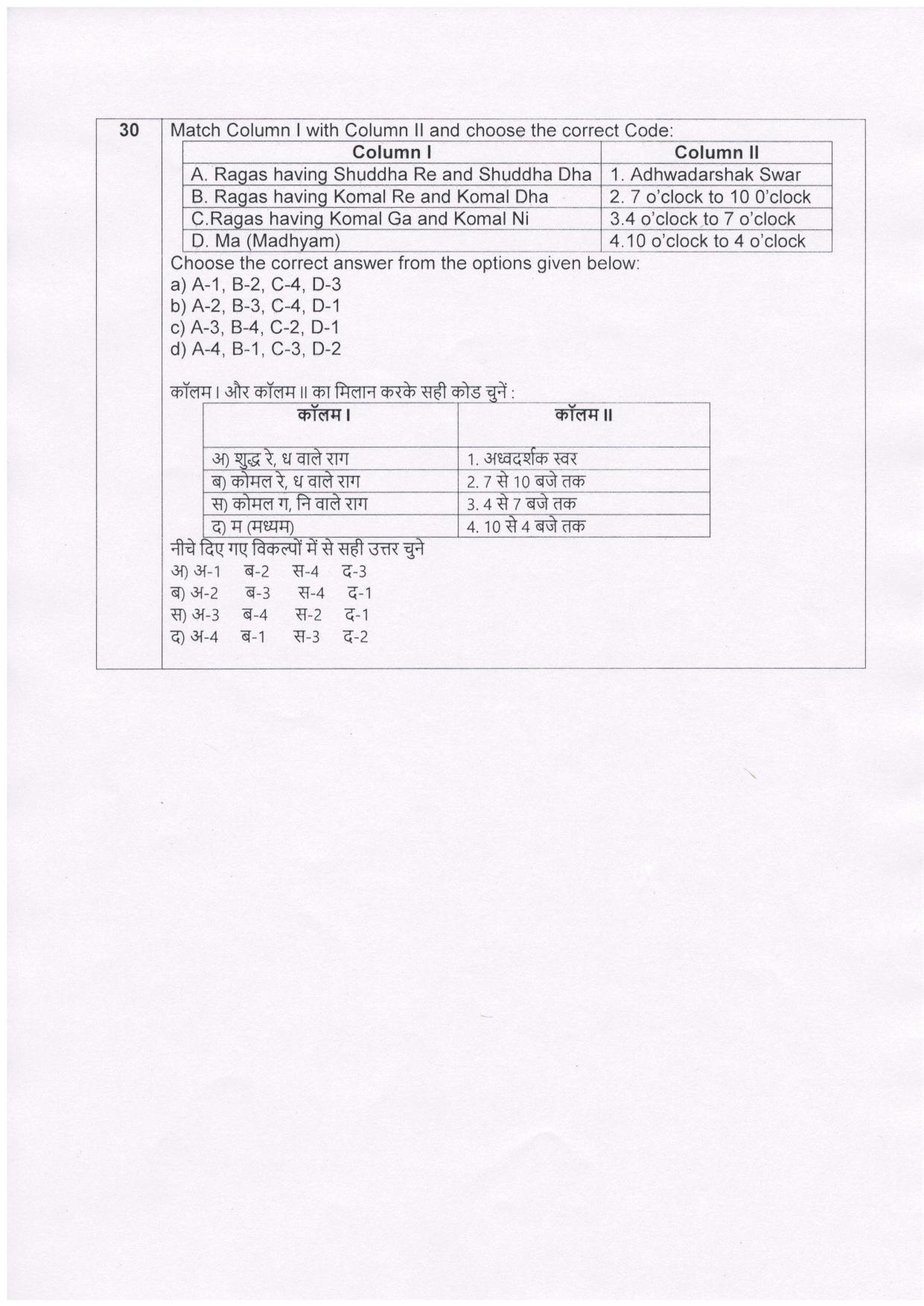 CBSE Class 12th Hindustani Music (Vocal) Sample Question Paper 2021-22 - Page 9