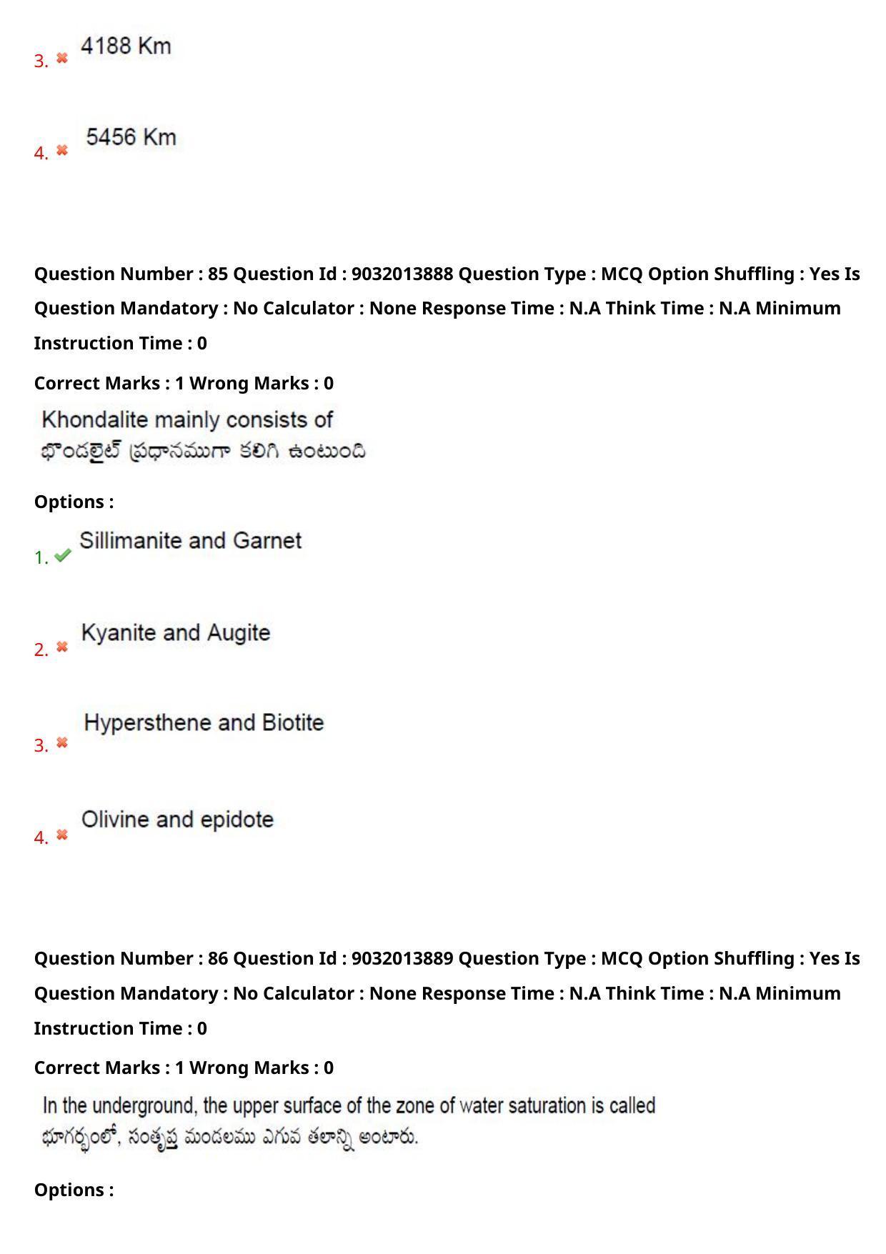 TS CPGET 2022 M.Sc Geology Question Paper with Answer Key - Page 52