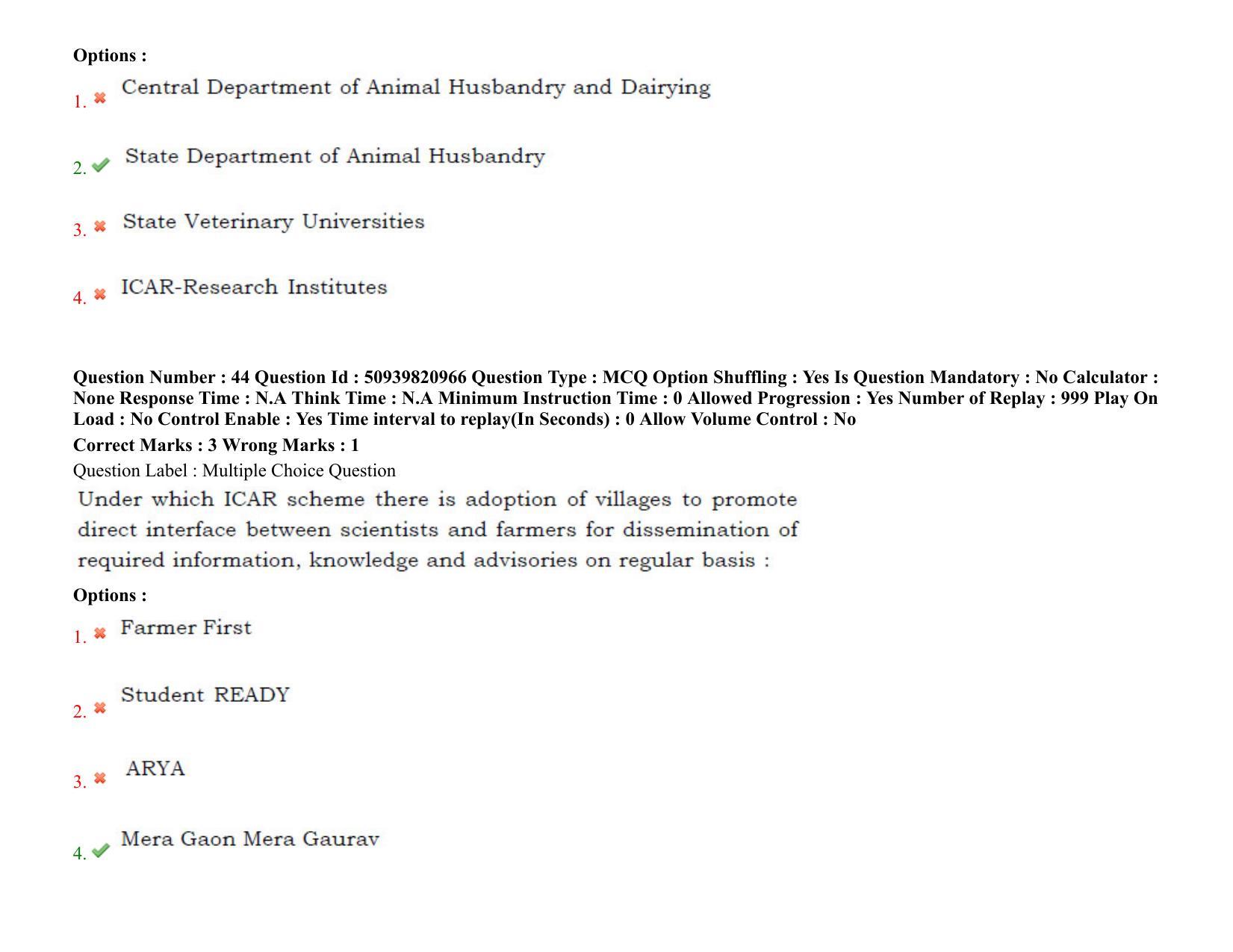 BHU RET Veterinary Extension Education 2021 Question Paper - Page 37
