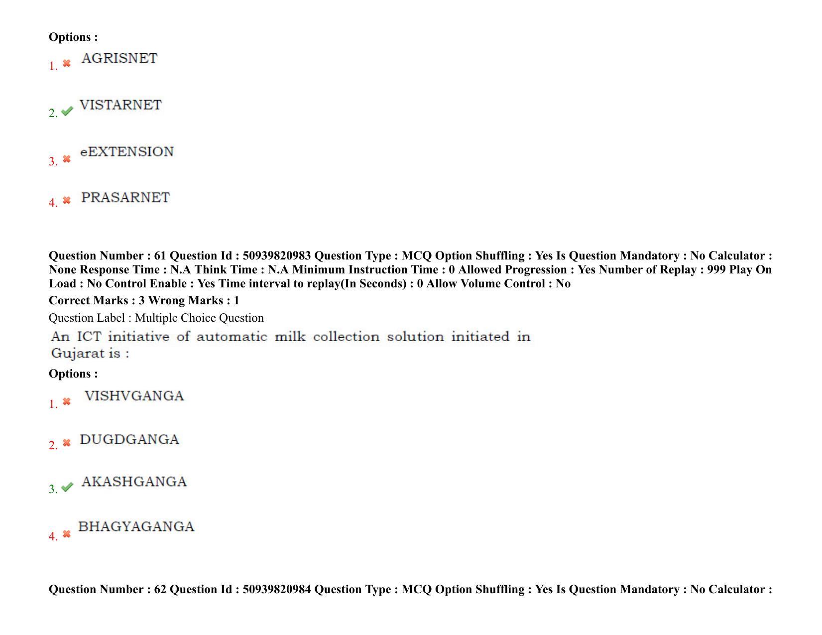 BHU RET Veterinary Extension Education 2021 Question Paper - Page 47