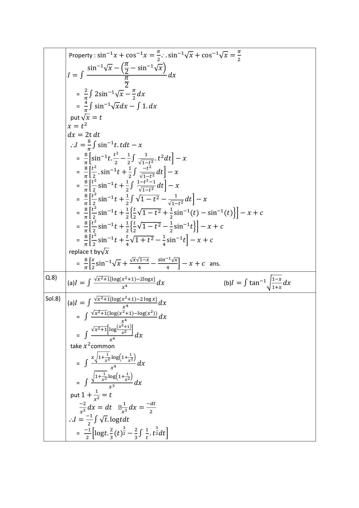CBSE Class 12 Maths Integration Assignment 7 - Page 5