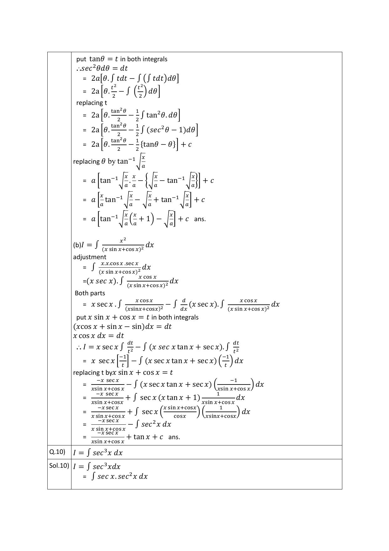 CBSE Class 12 Maths Integration Assignment 7 - Page 7