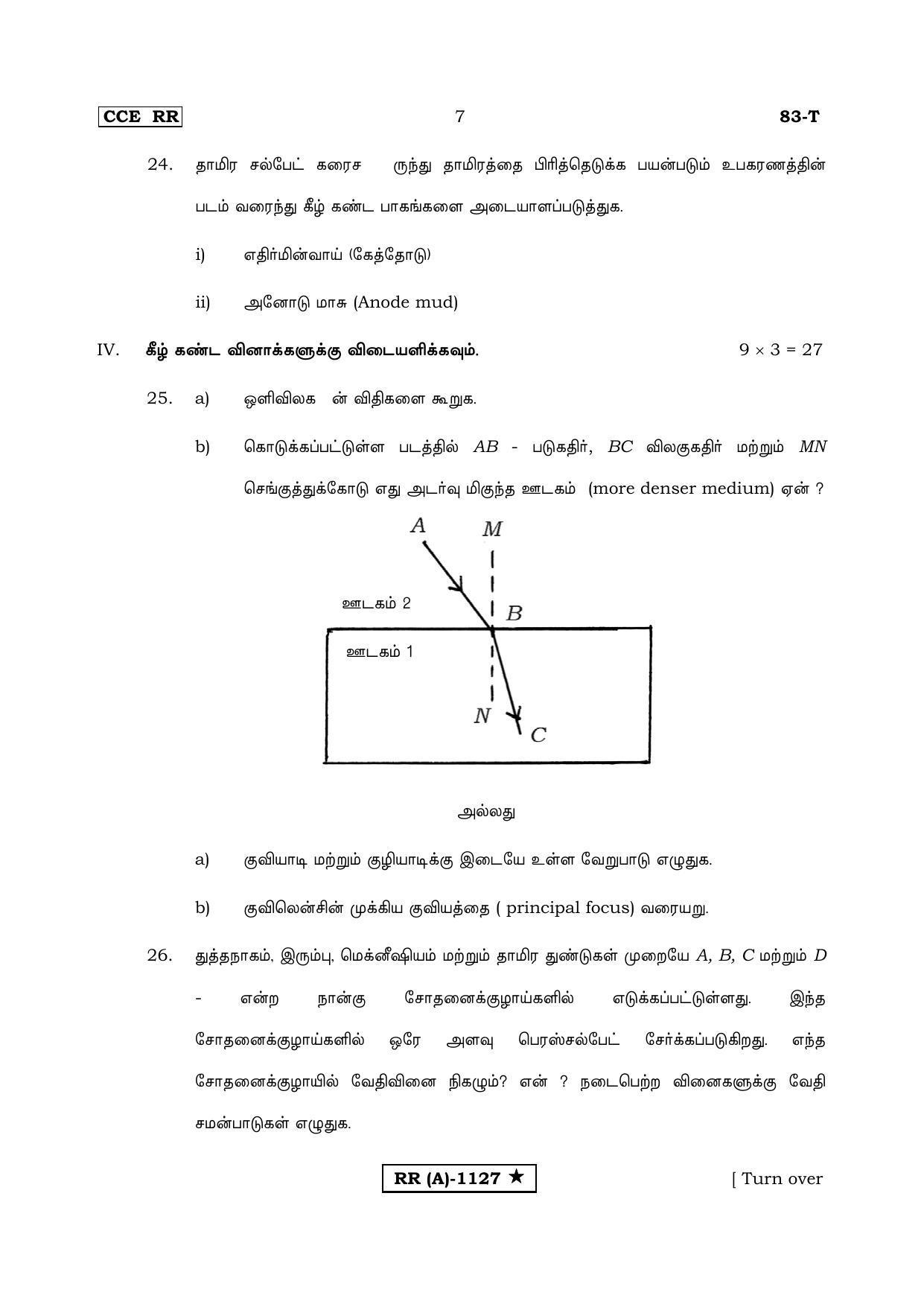 Karnataka SSLC Science Tamil Medium (Supplementary)-A Question Paper 2020 - Page 7