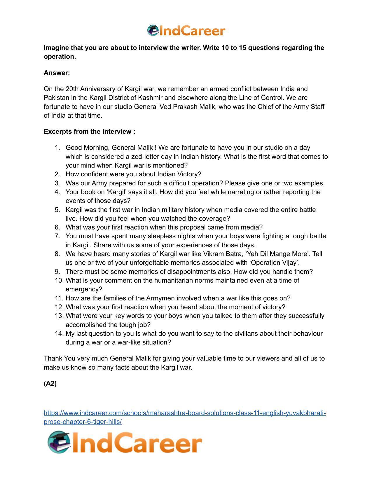 Maharashtra Board Solutions Class 11-English Yuvakbharati (Prose): Chapter 6- Tiger Hills - Page 4