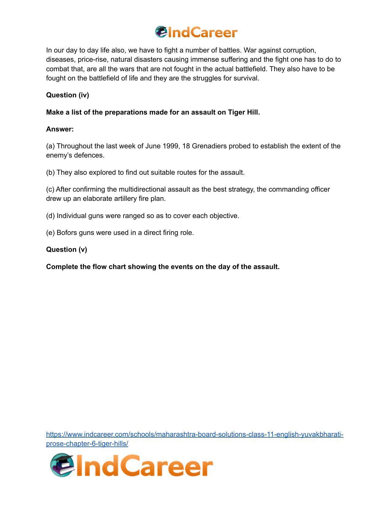 Maharashtra Board Solutions Class 11-English Yuvakbharati (Prose): Chapter 6- Tiger Hills - Page 6