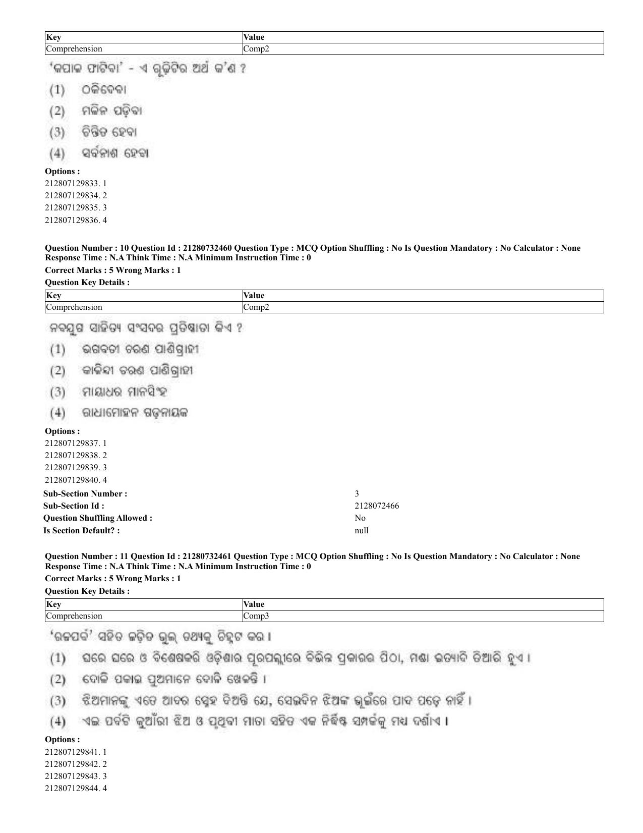 CUET 2023 English Odia Shift 3 Question Papers - Page 6