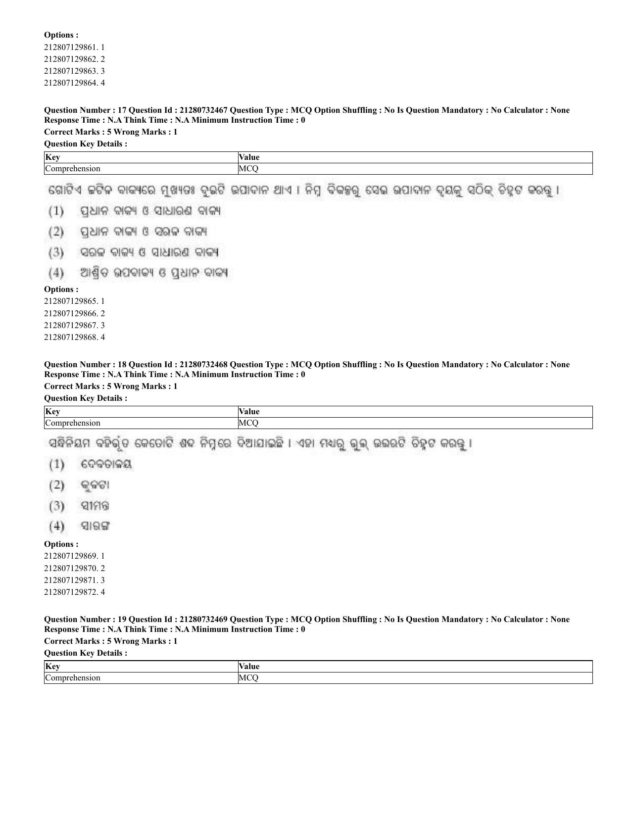 CUET 2023 English Odia Shift 3 Question Papers - Page 9