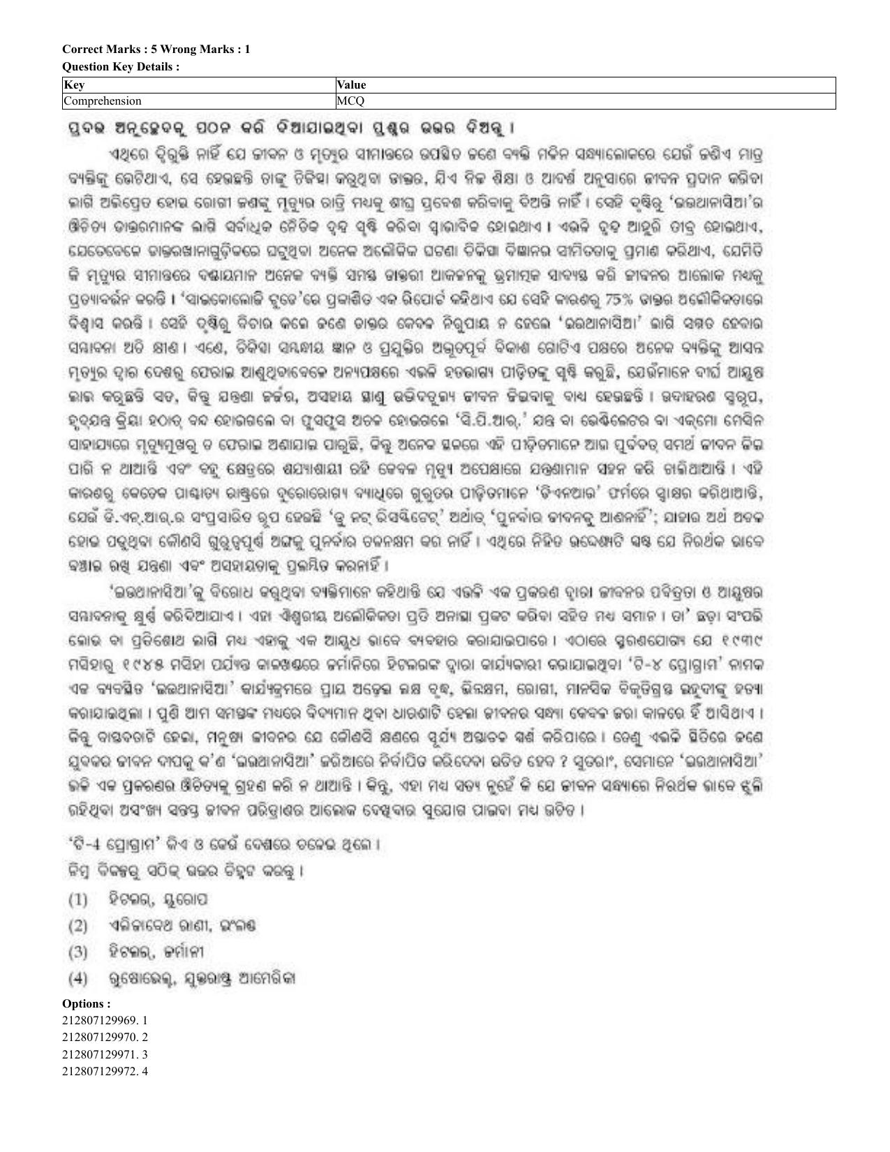 CUET 2023 English Odia Shift 3 Question Papers - Page 23