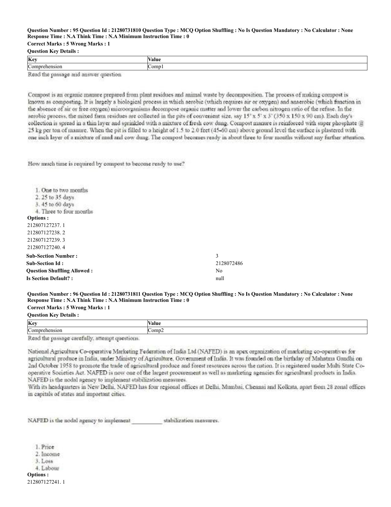 CUET 2023 English Odia Shift 3 Question Papers - Page 54