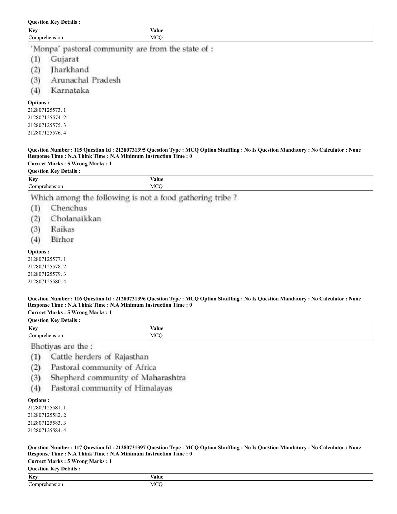 CUET 2023 English Odia Shift 3 Question Papers - Page 62