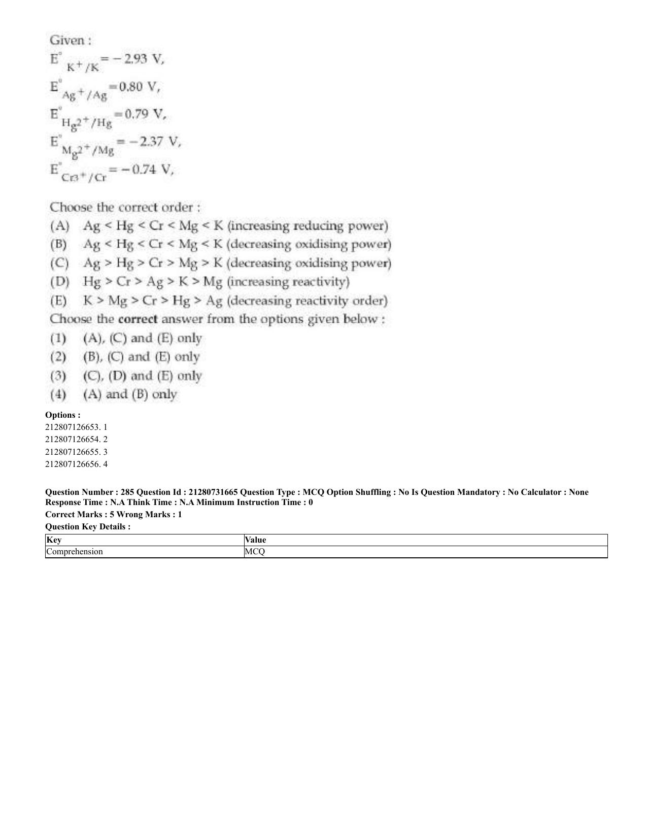 CUET 2023 English Odia Shift 3 Question Papers - Page 142