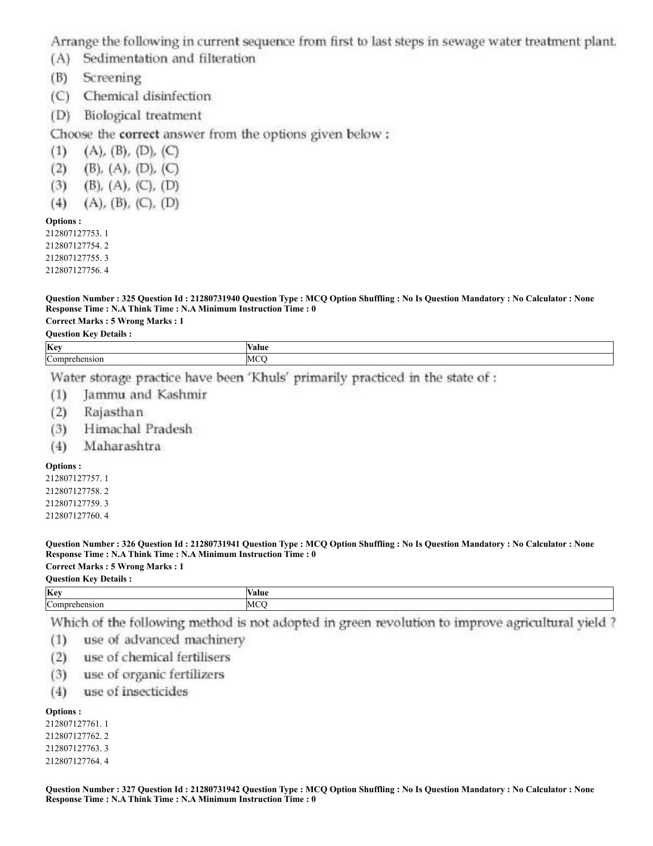CUET 2023 English Odia Shift 3 Question Papers - Page 163