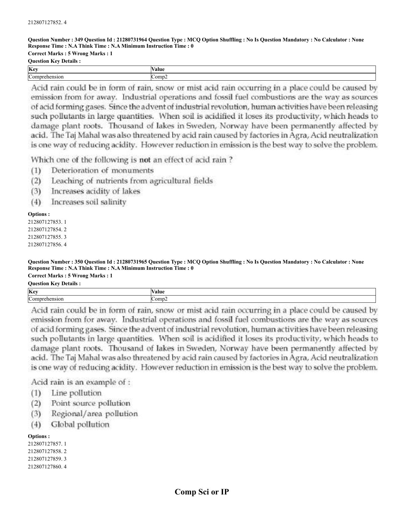CUET 2023 English Odia Shift 3 Question Papers - Page 176