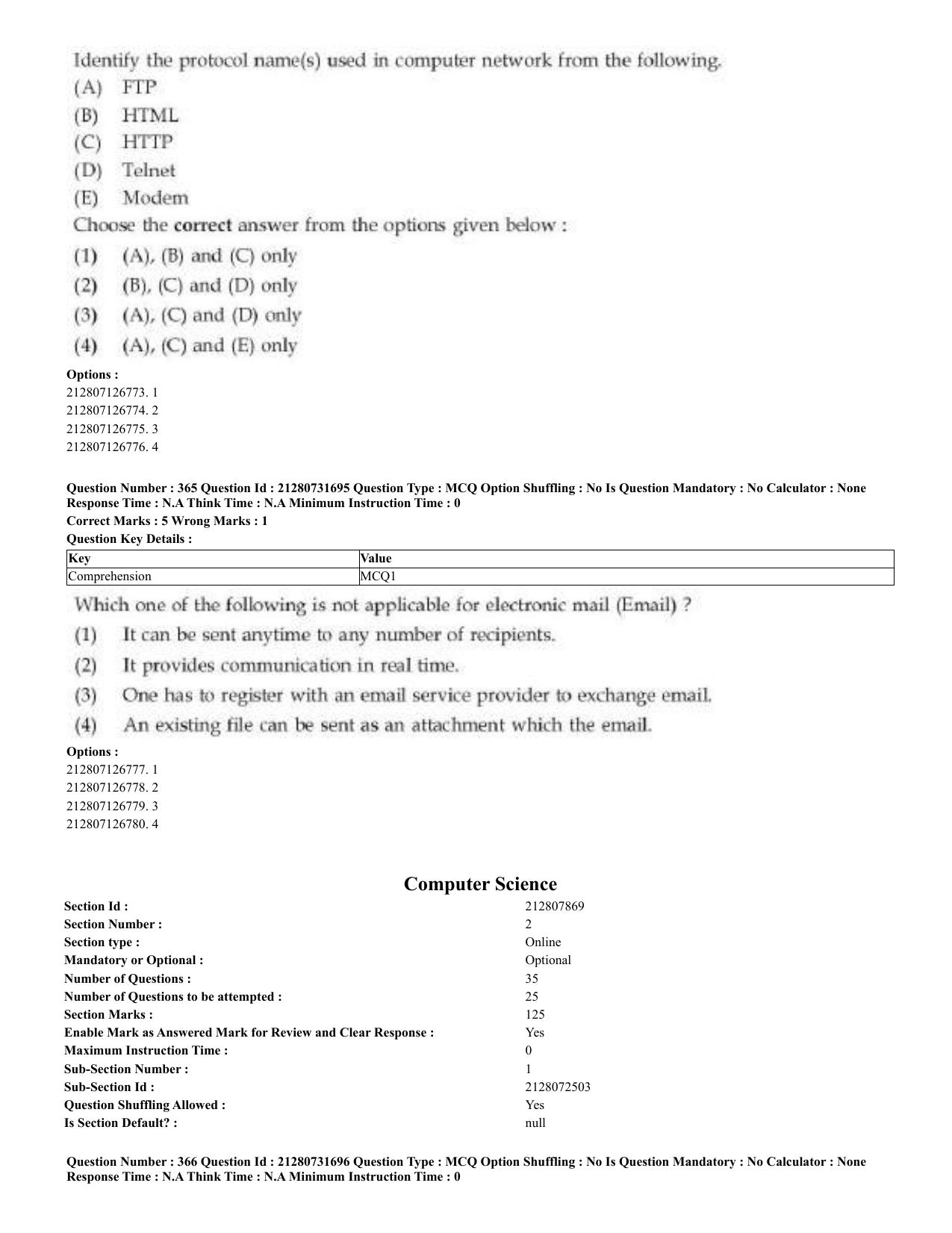 CUET 2023 English Odia Shift 3 Question Papers - Page 183