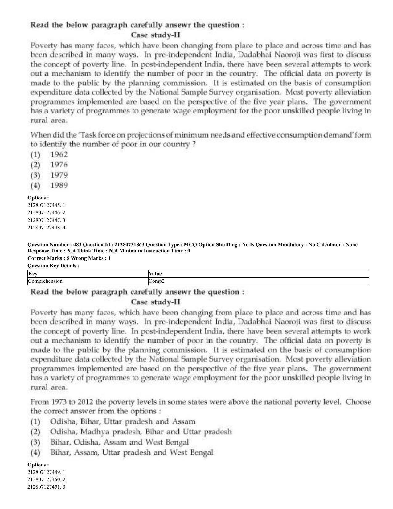 CUET 2023 English Odia Shift 3 Question Papers - Page 240