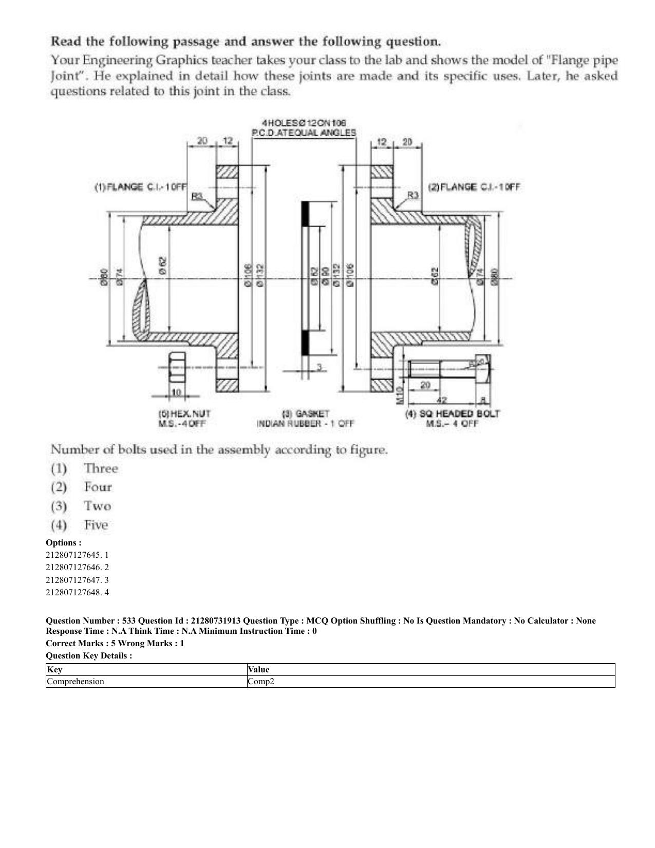 CUET 2023 English Odia Shift 3 Question Papers - Page 266