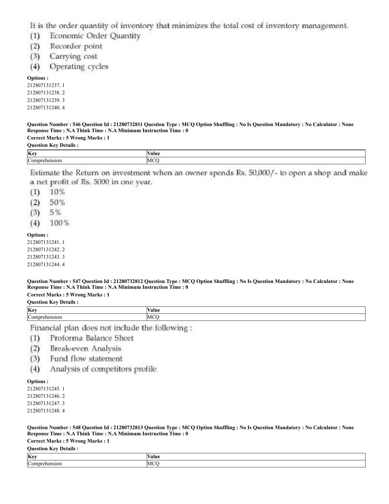 CUET 2023 English Odia Shift 3 Question Papers - Page 274