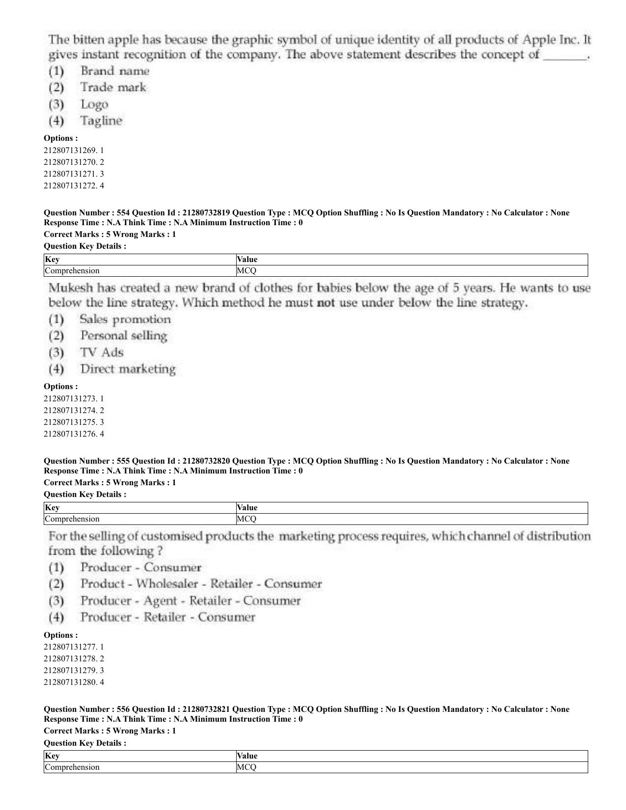 CUET 2023 English Odia Shift 3 Question Papers - Page 277