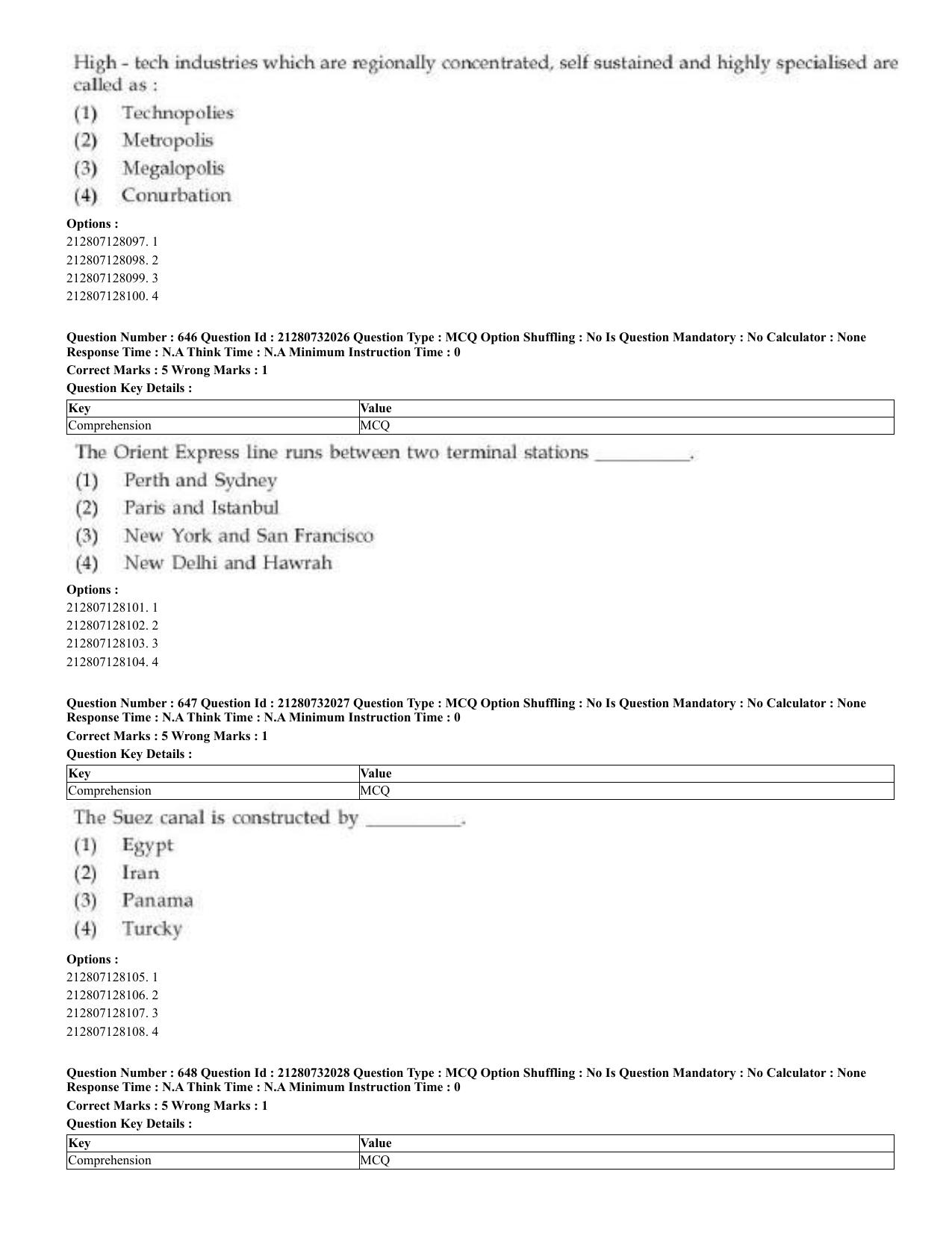 CUET 2023 English Odia Shift 3 Question Papers - Page 324