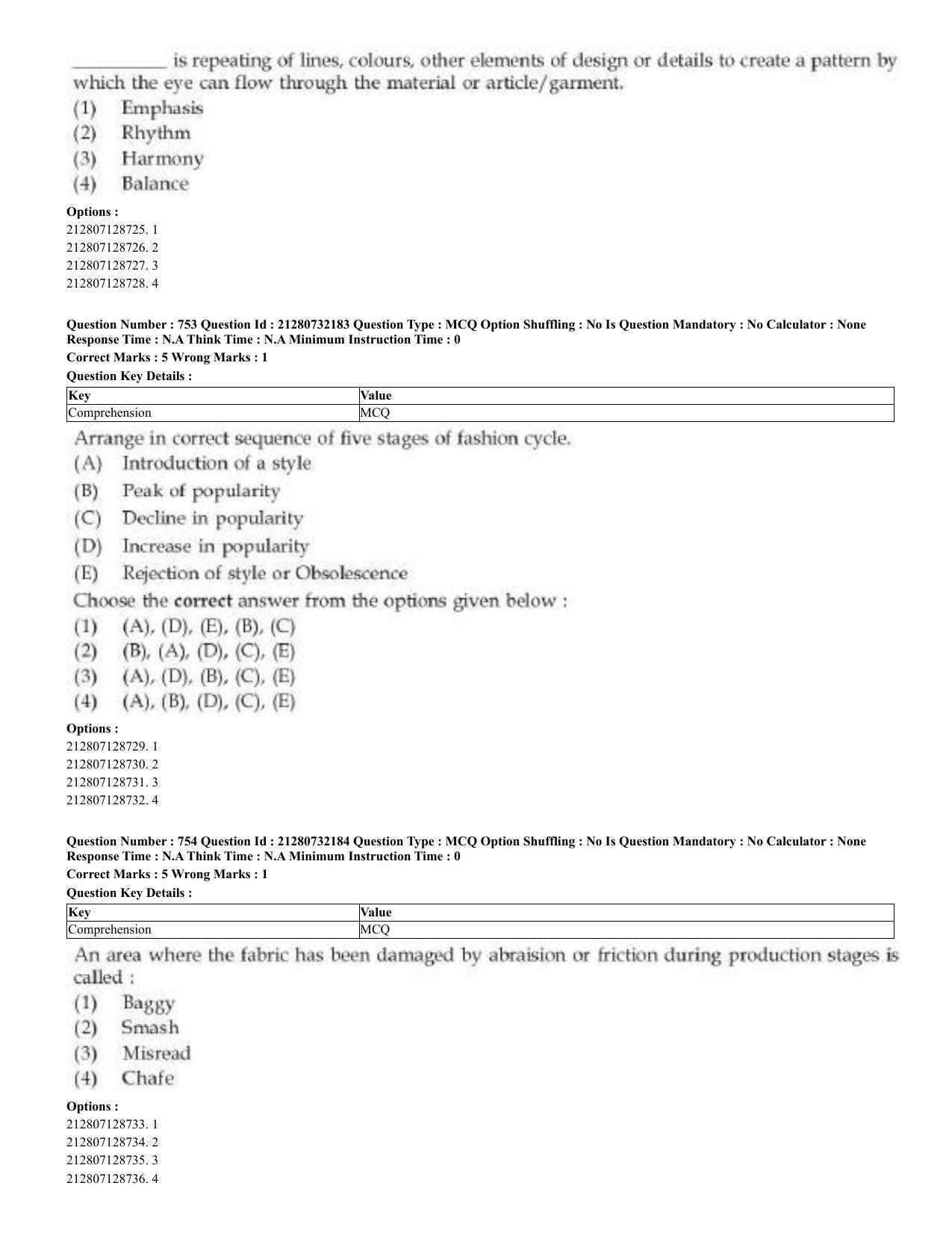 CUET 2023 English Odia Shift 3 Question Papers - Page 374