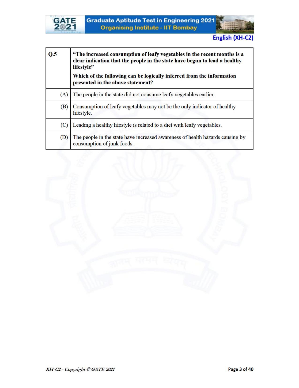 GATE 2021 Humanities & Social Sciences (XH) Question Paper - Page 44