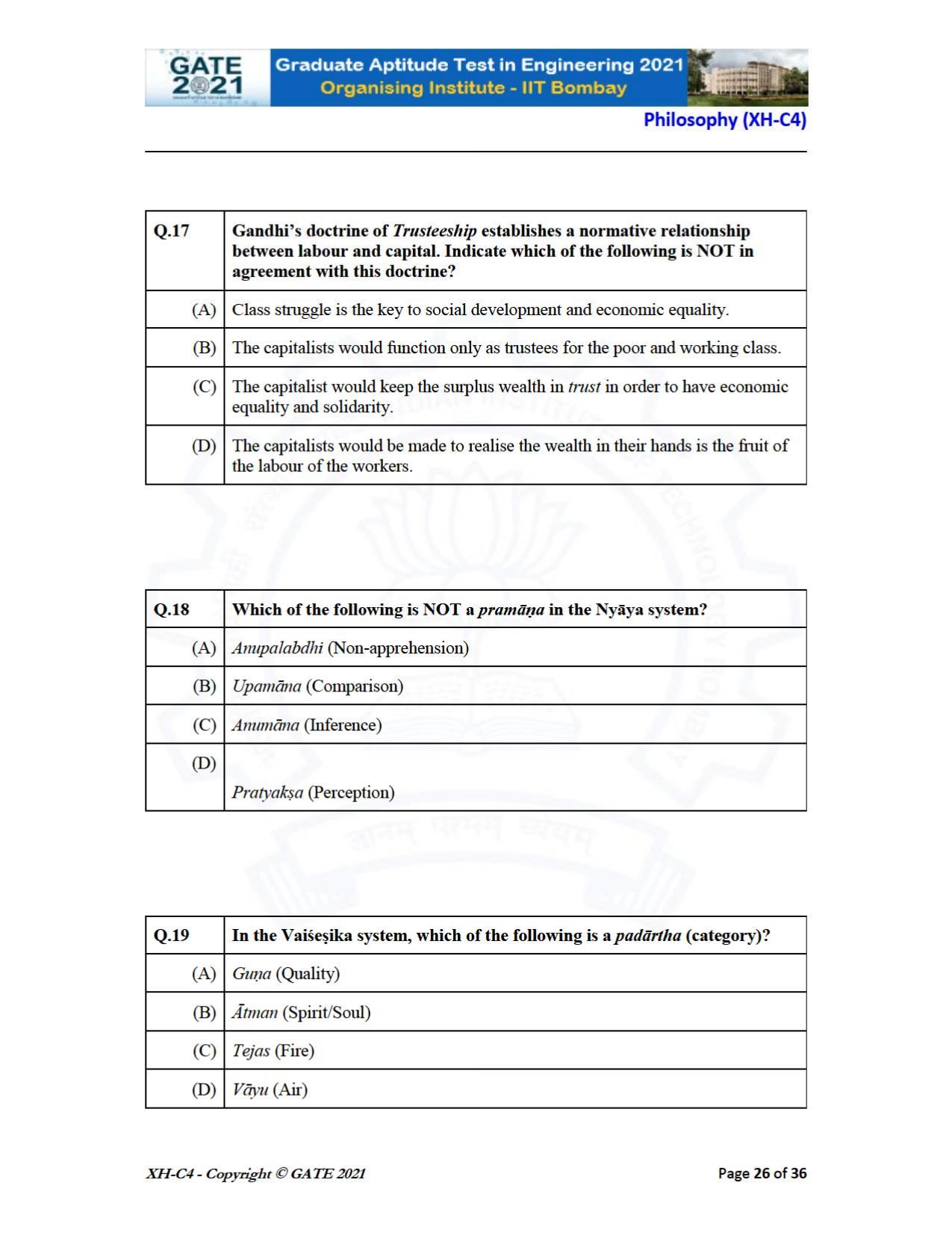 GATE 2021 Humanities & Social Sciences (XH) Question Paper - Page 152
