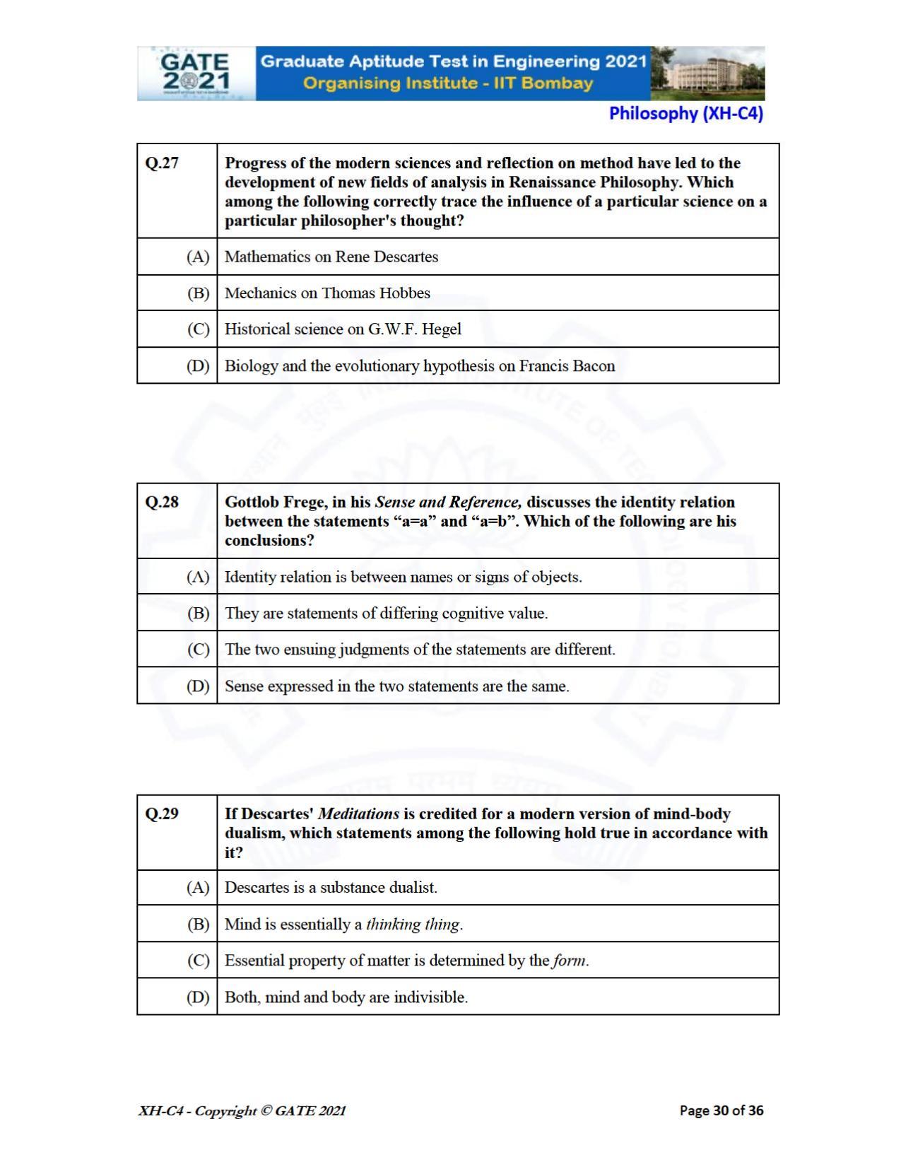 GATE 2021 Humanities & Social Sciences (XH) Question Paper - Page 156