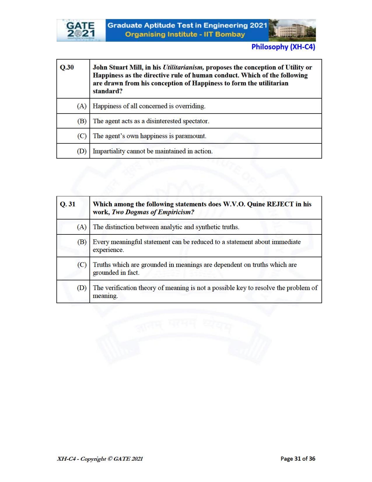 GATE 2021 Humanities & Social Sciences (XH) Question Paper - Page 157