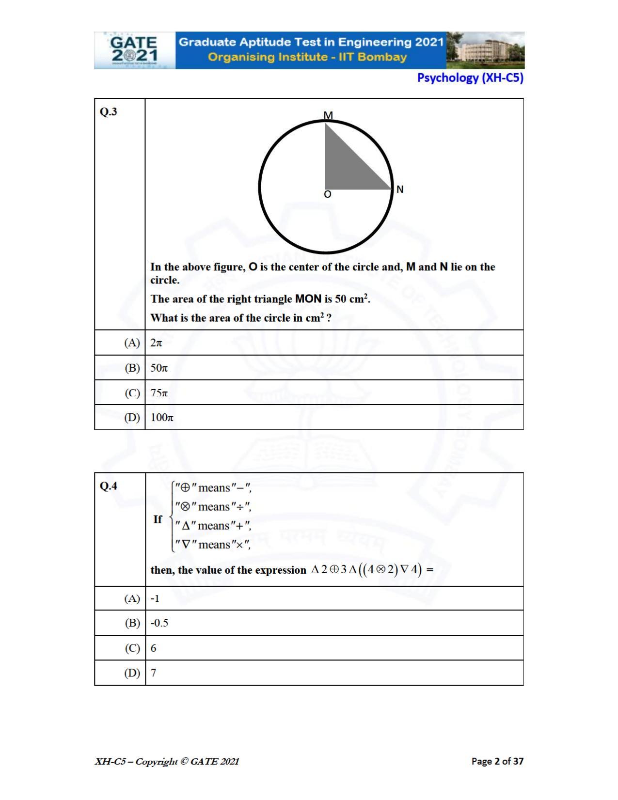 GATE 2021 Humanities & Social Sciences (XH) Question Paper - Page 167
